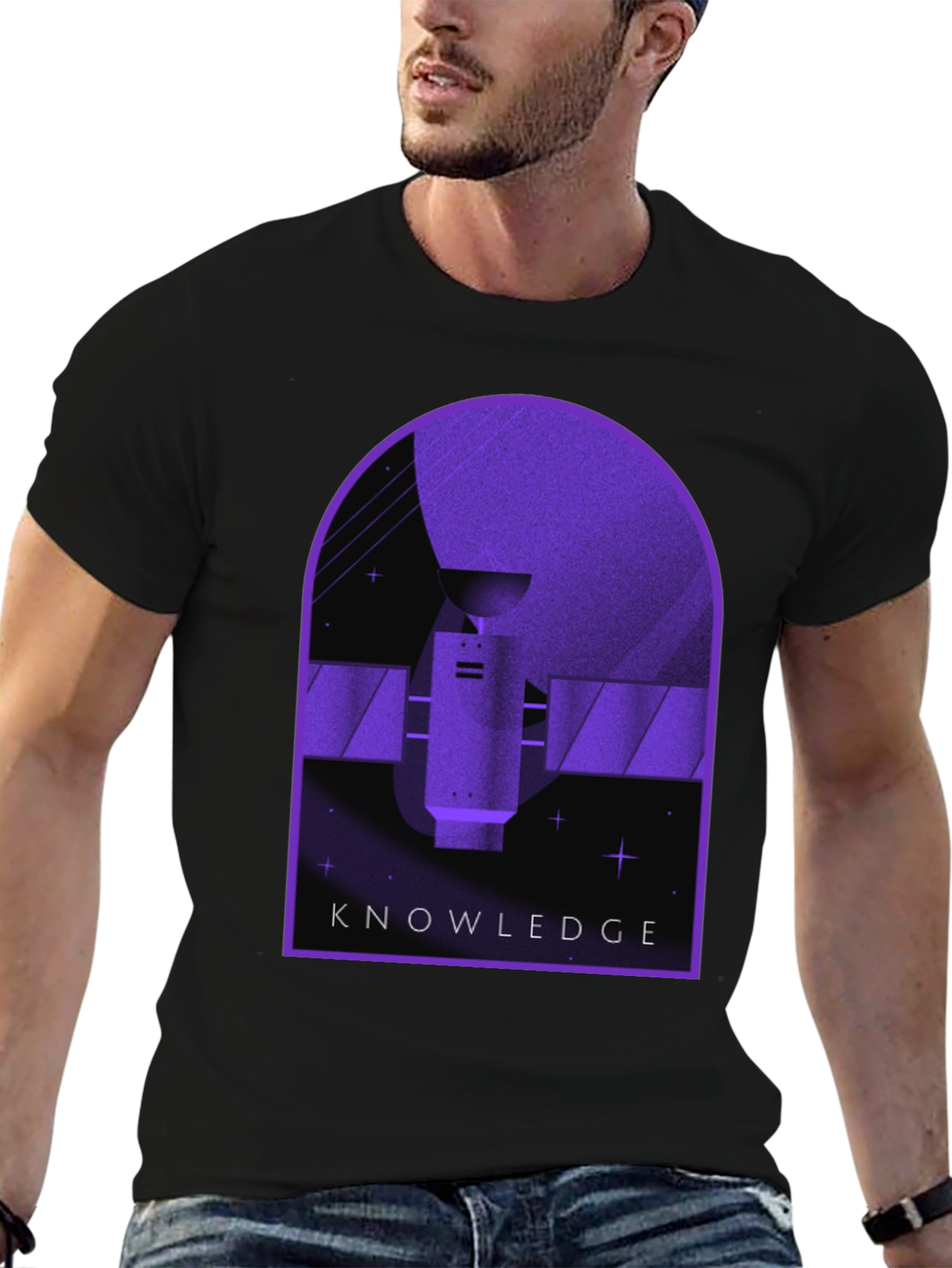 Knowledge Space Tee - Purple Graphic T-Shirt
