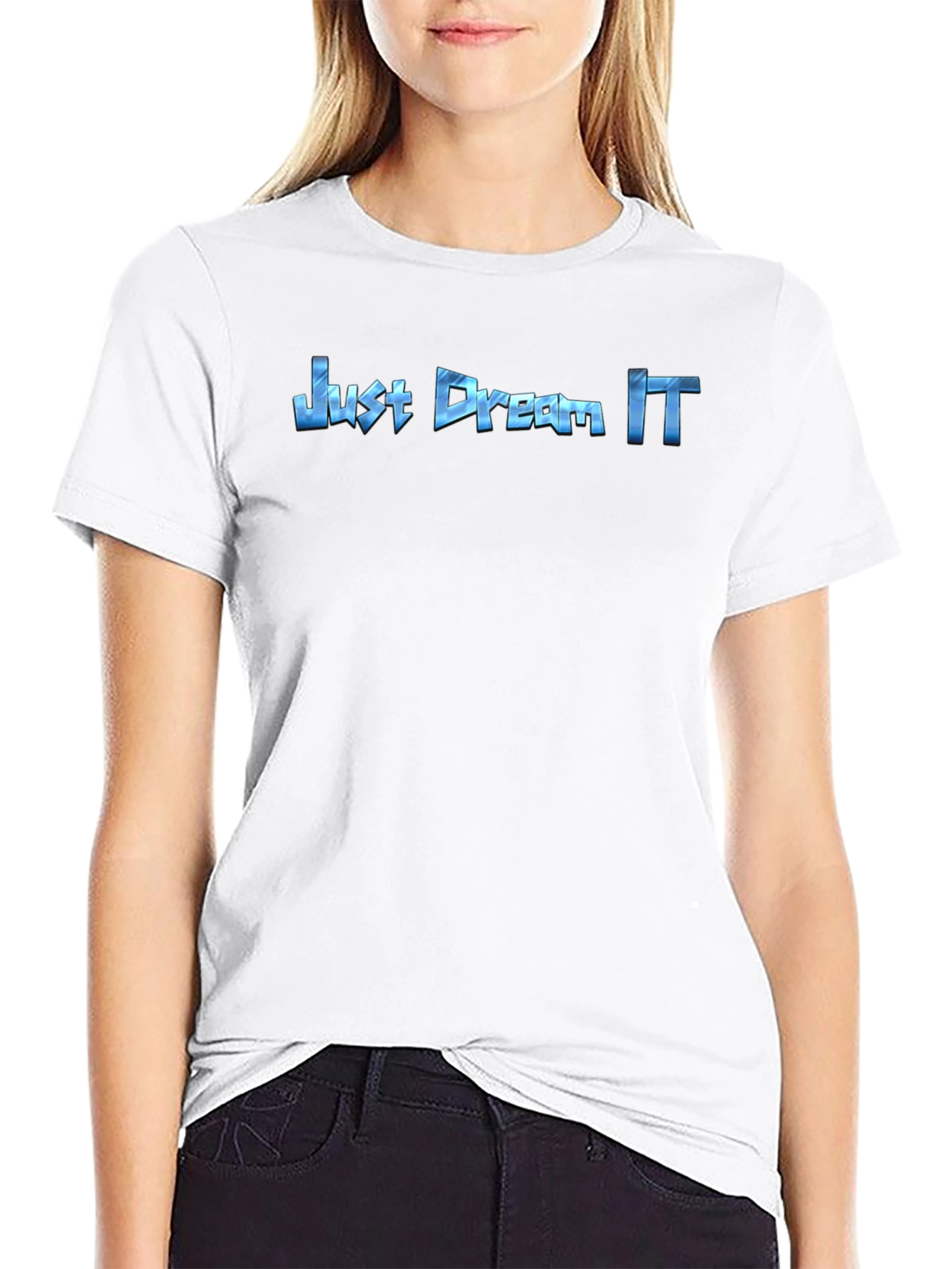 Just Dream It Graphic Tee - Black Cotton T-Shirt