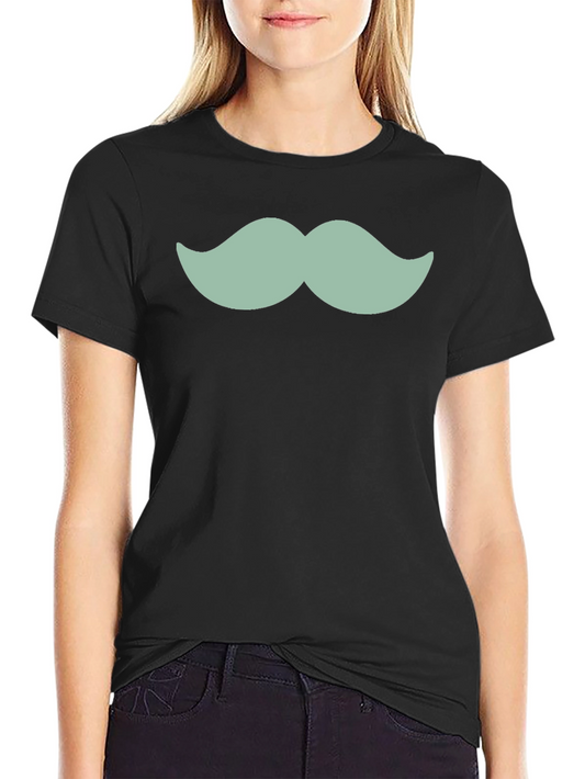 Fun Mustache Graphic T-Shirt - Casual Black Tee