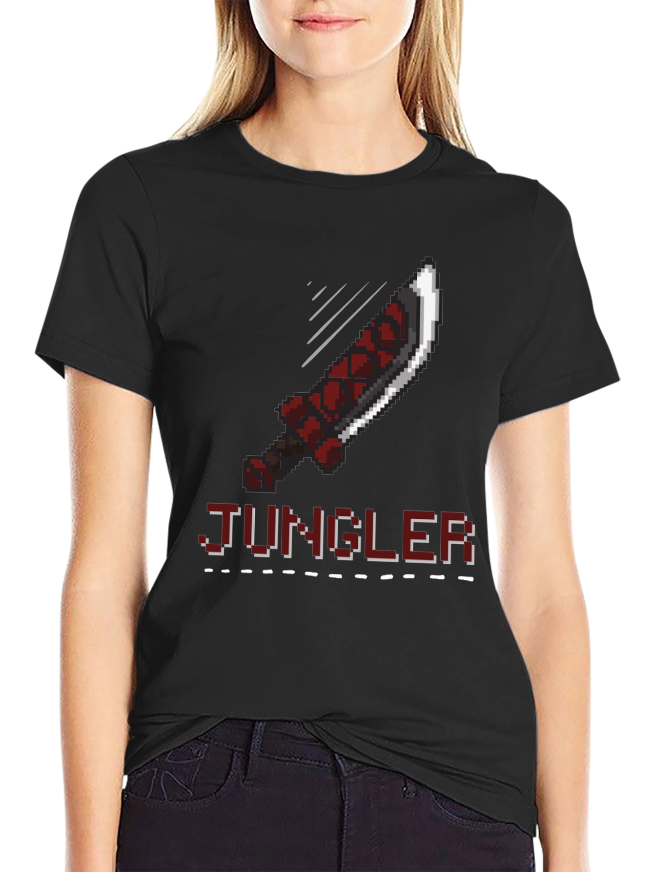 Pixel Art Jungler T-Shirt - Gaming Apparel