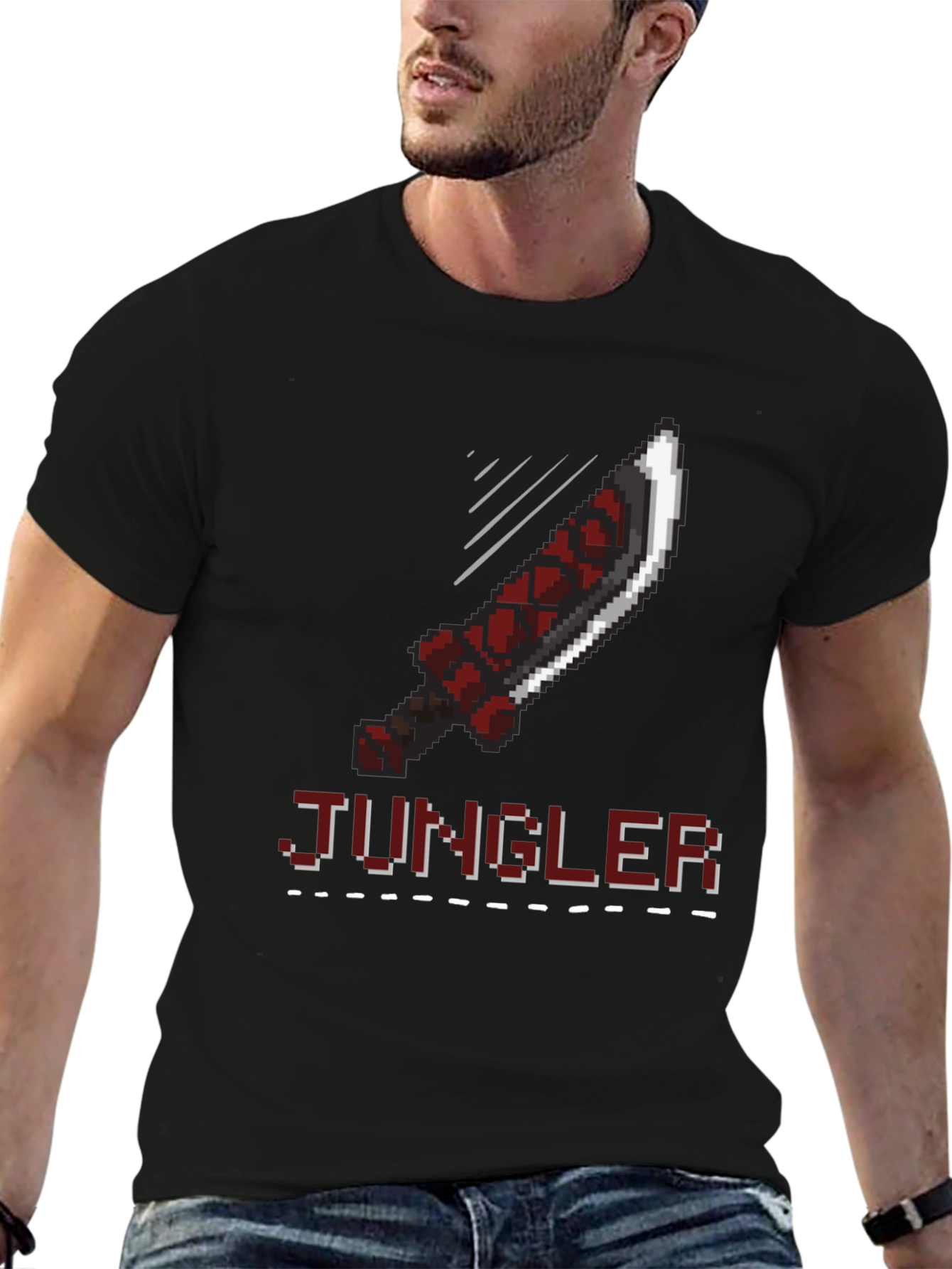 Pixel Art Jungler T-Shirt - Gaming Apparel