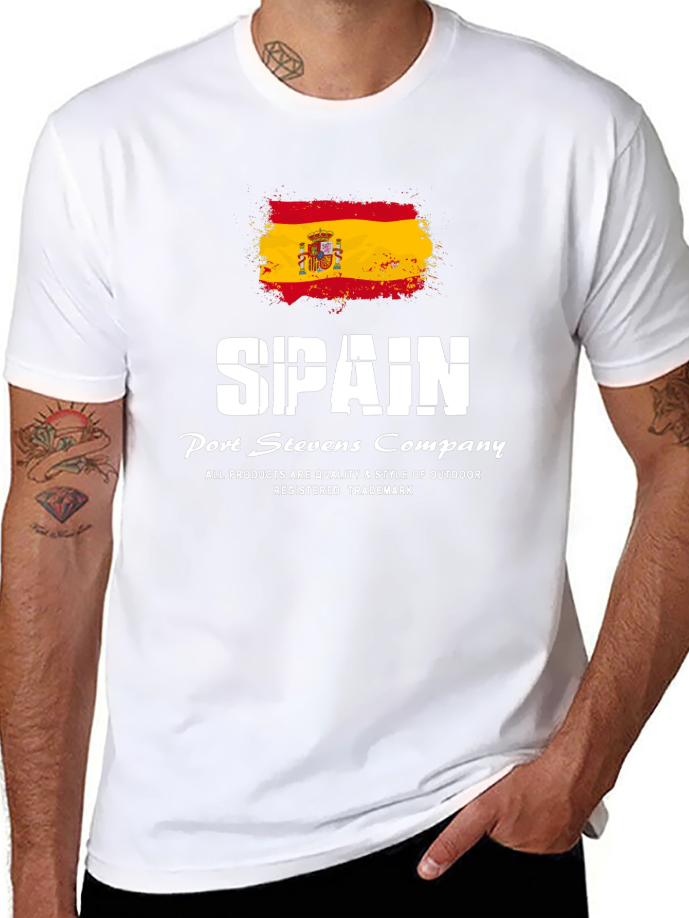 Spain Flag T-Shirt | Port Stevens Company