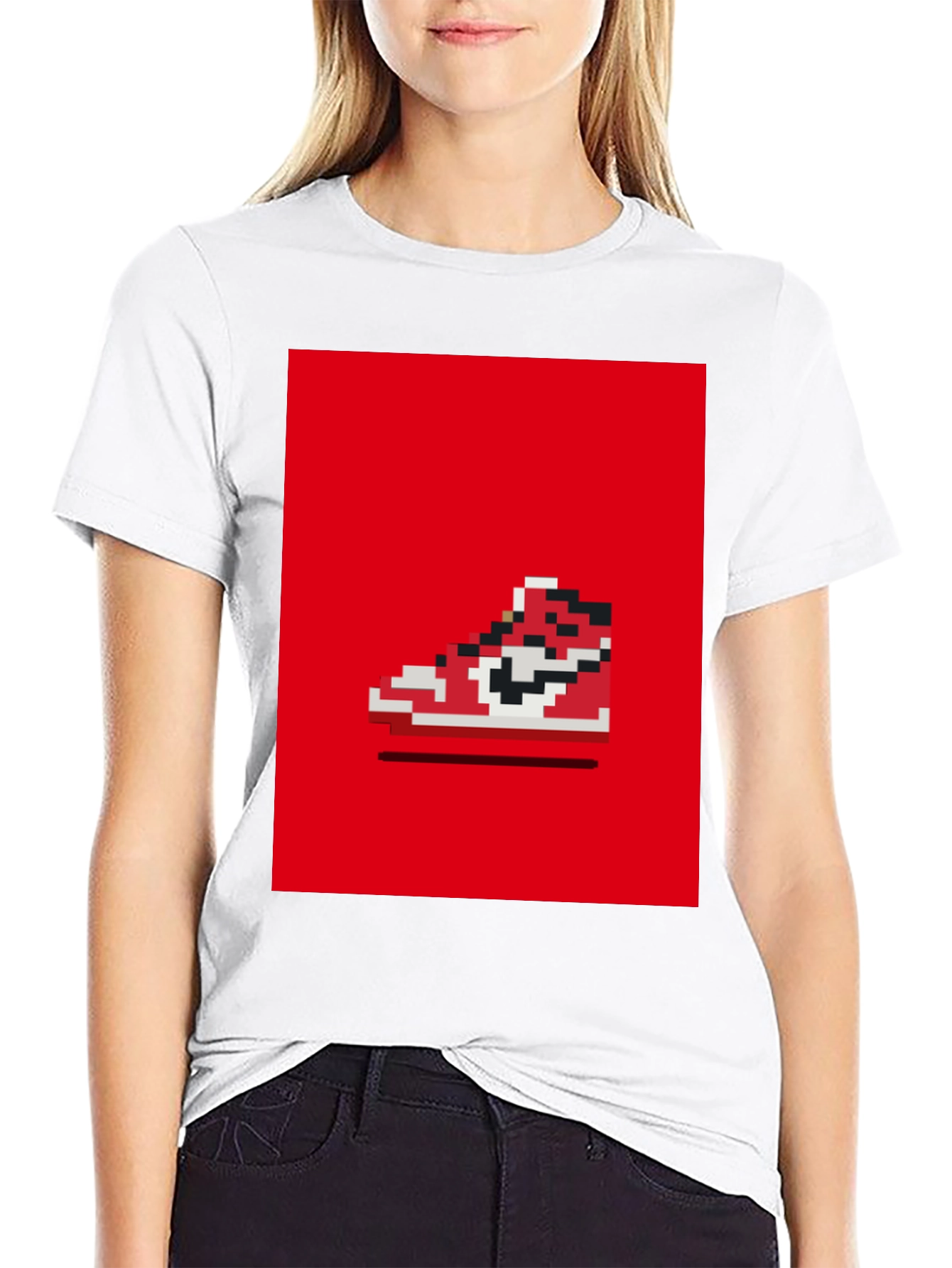 Pixel Sneaker Tee - Retro Gaming Style