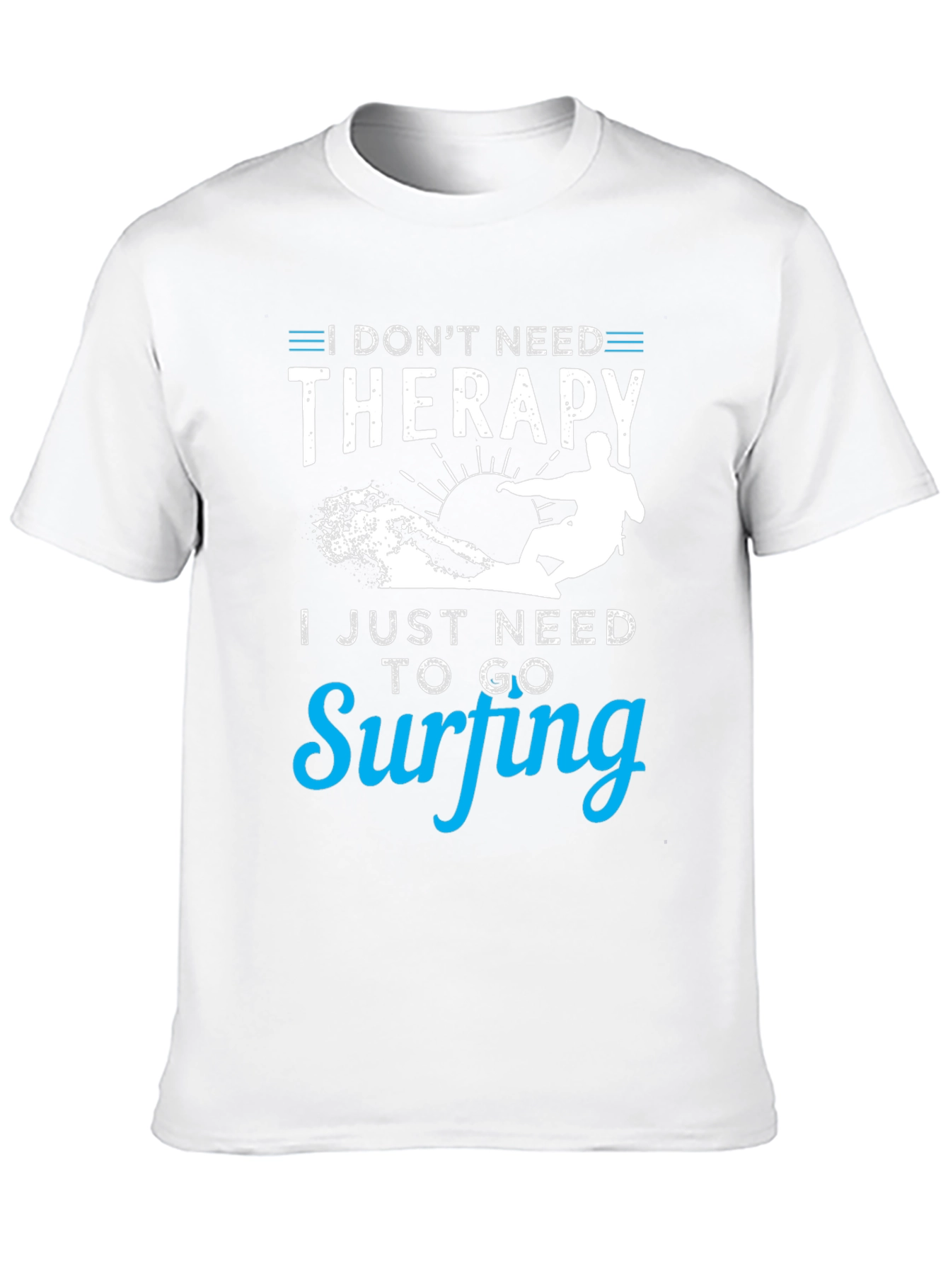 Surfing Therapy T-Shirt - Black Cotton Tee
