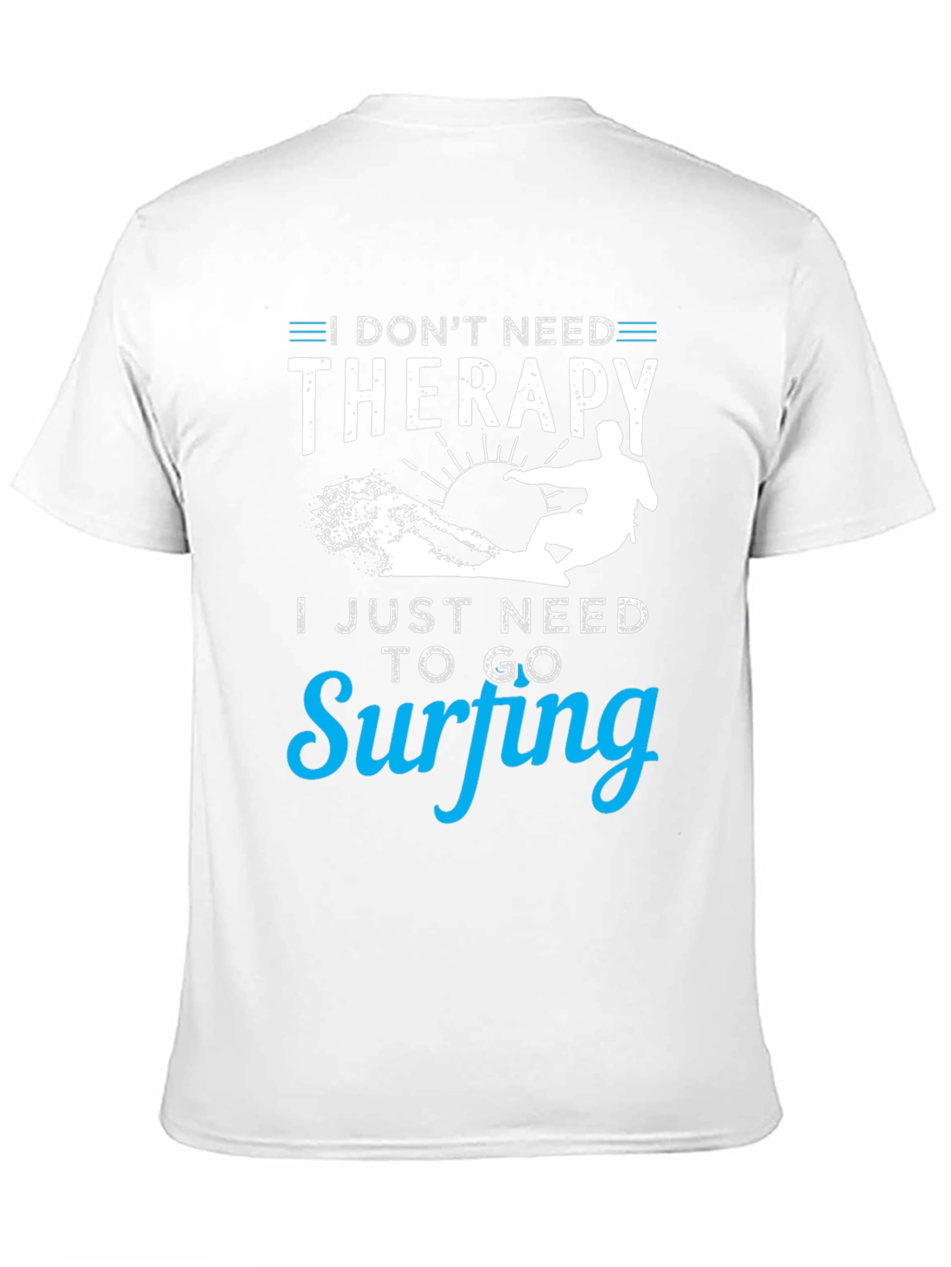Surfing Therapy T-Shirt - Black Cotton Tee