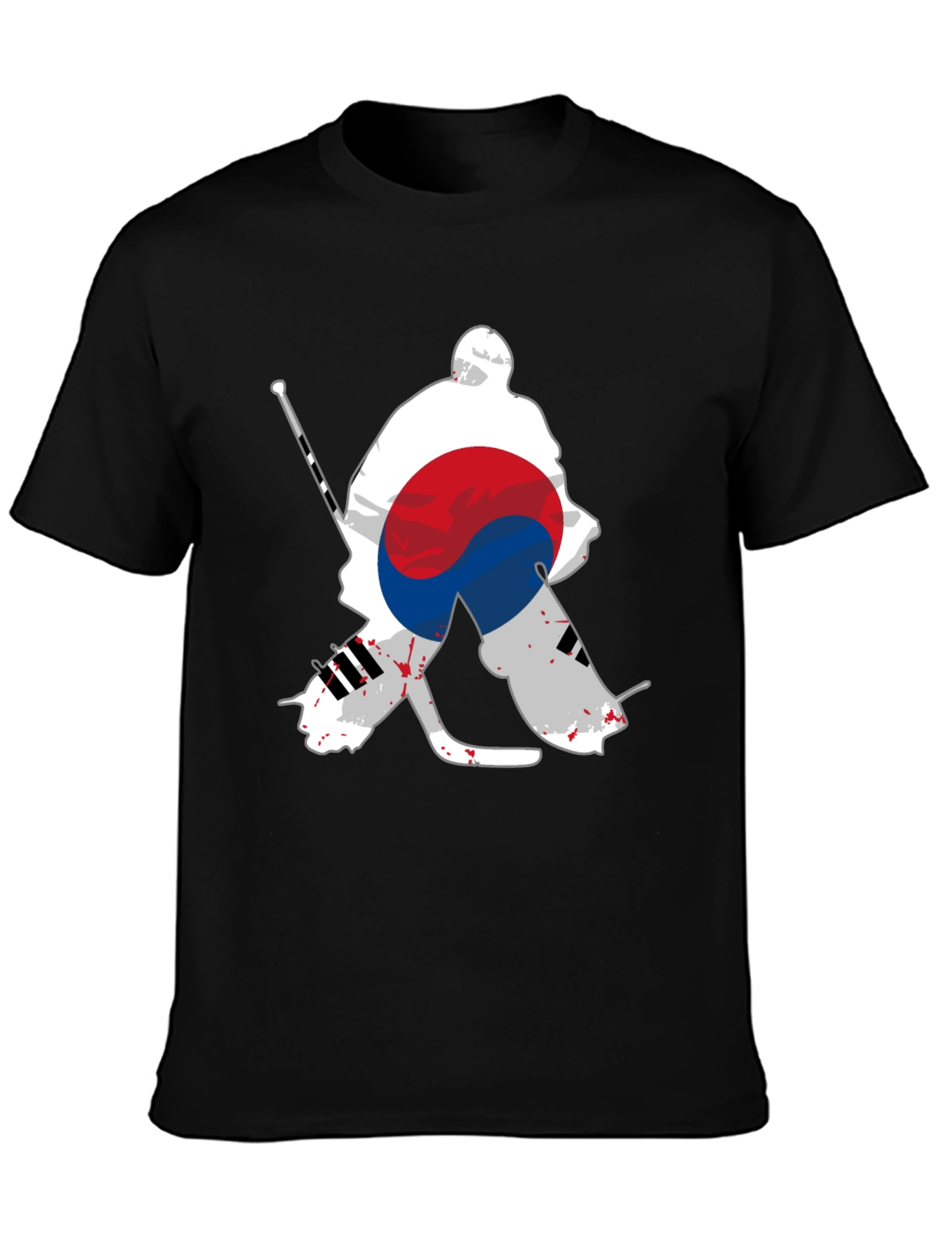 South Korea Hockey Goalie Black Graphic Tee