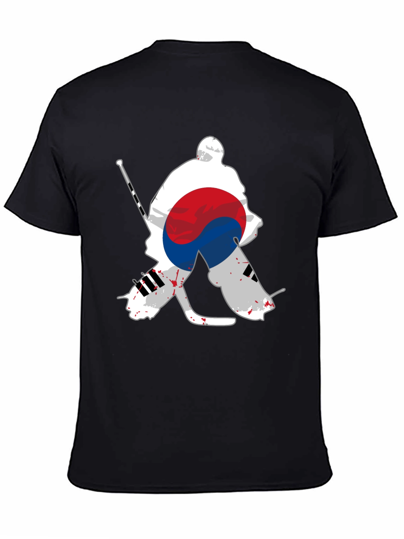 South Korea Hockey Goalie Black Graphic Tee