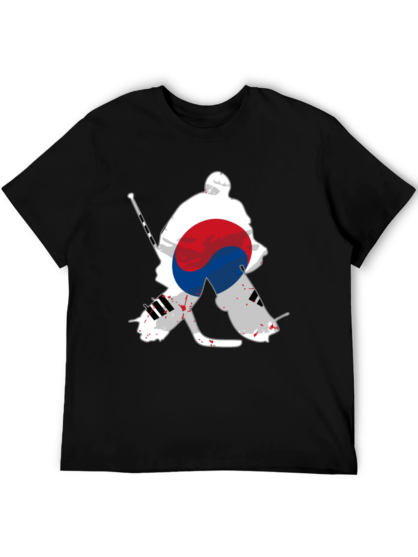 South Korea Hockey Goalie Black Graphic Tee