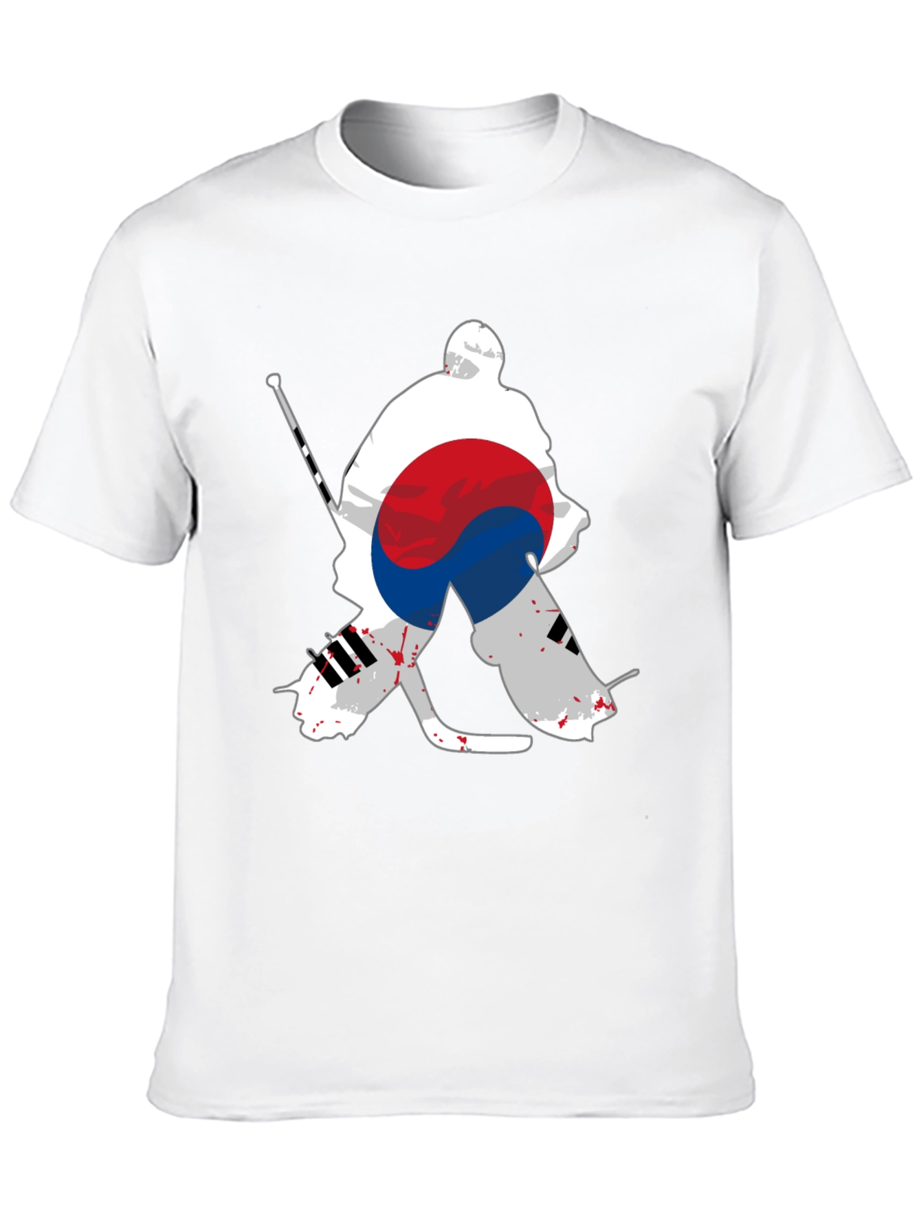 South Korea Hockey Goalie Black Graphic Tee