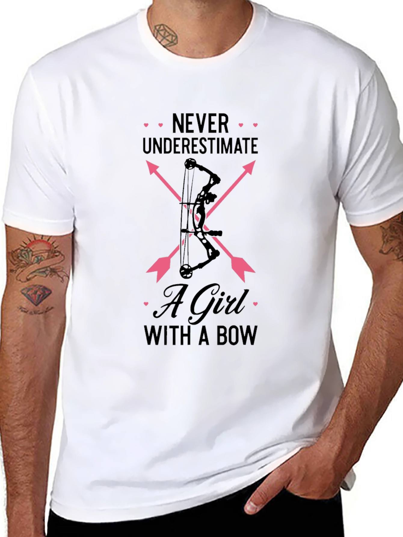 Never Underestimate a Girl with a Bow T-Shirt