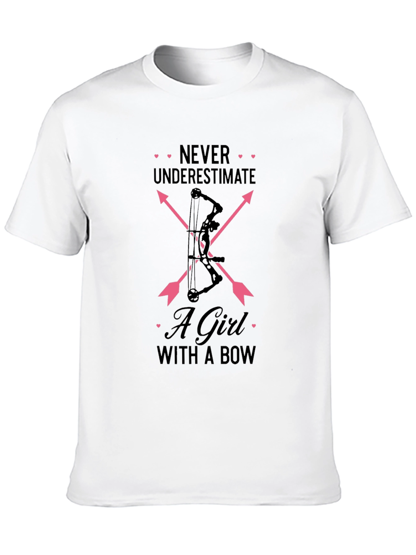 Never Underestimate a Girl with a Bow T-Shirt