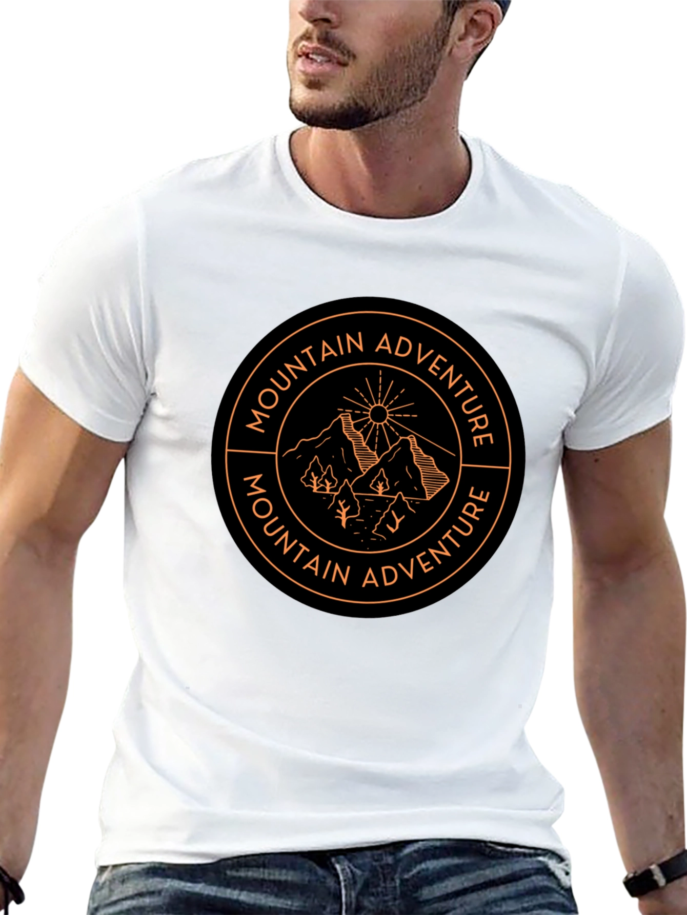 Mountain Adventure Graphic T-Shirt - Black