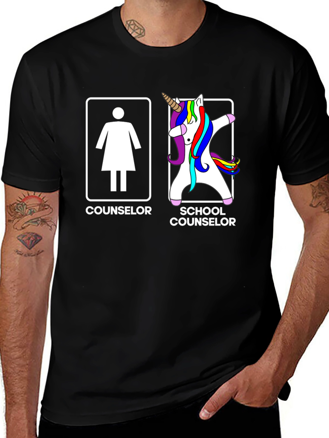 Counselor vs School Counselor T-Shirt - Unisex