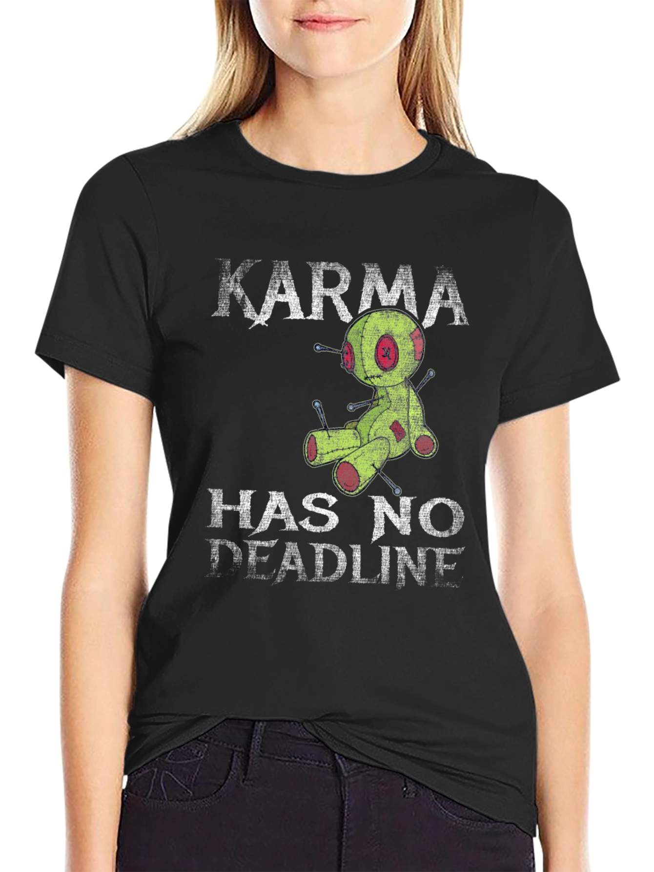Karma Has No Deadline T-Shirt - Voodoo Doll