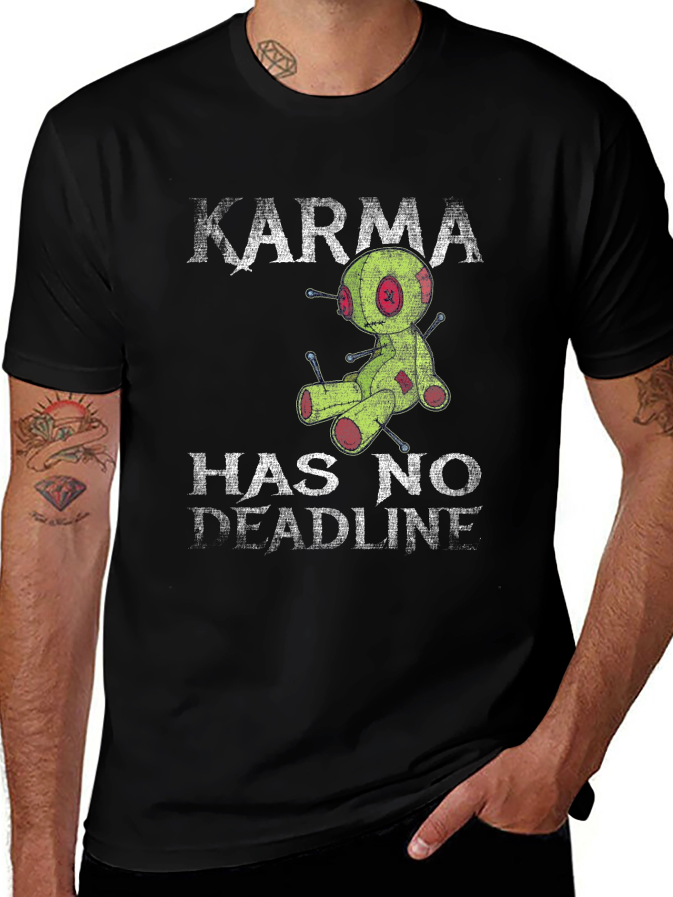 Karma Has No Deadline T-Shirt - Voodoo Doll