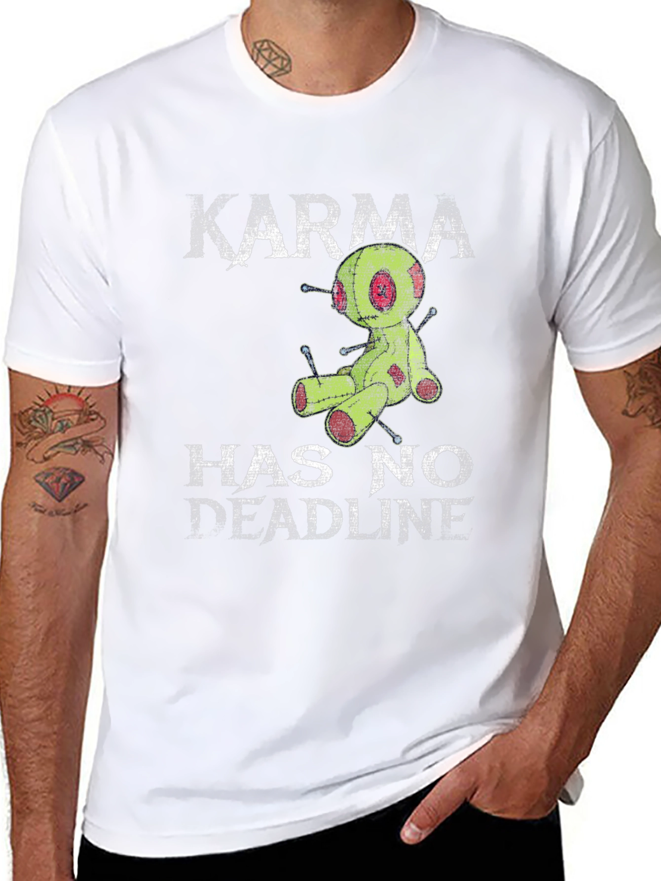 Karma Has No Deadline T-Shirt - Voodoo Doll