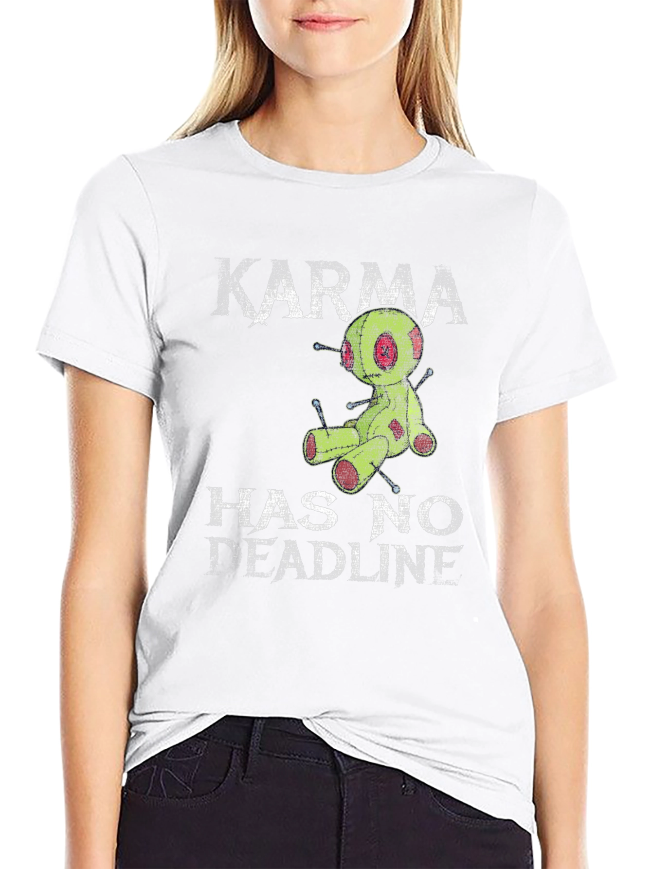 Karma Has No Deadline T-Shirt - Voodoo Doll