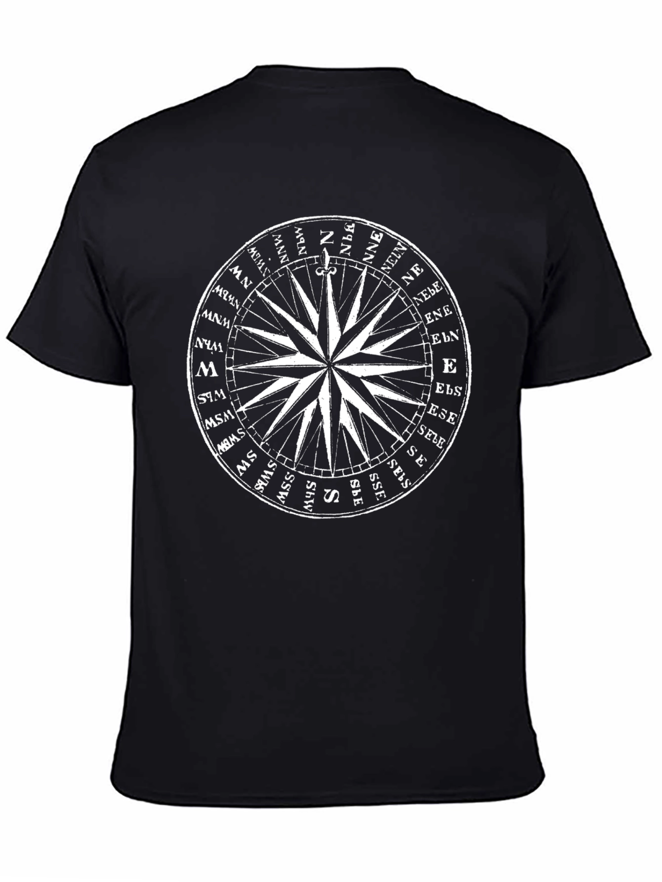 Compass Rose Graphic T-Shirt - Stylish Nautical Design