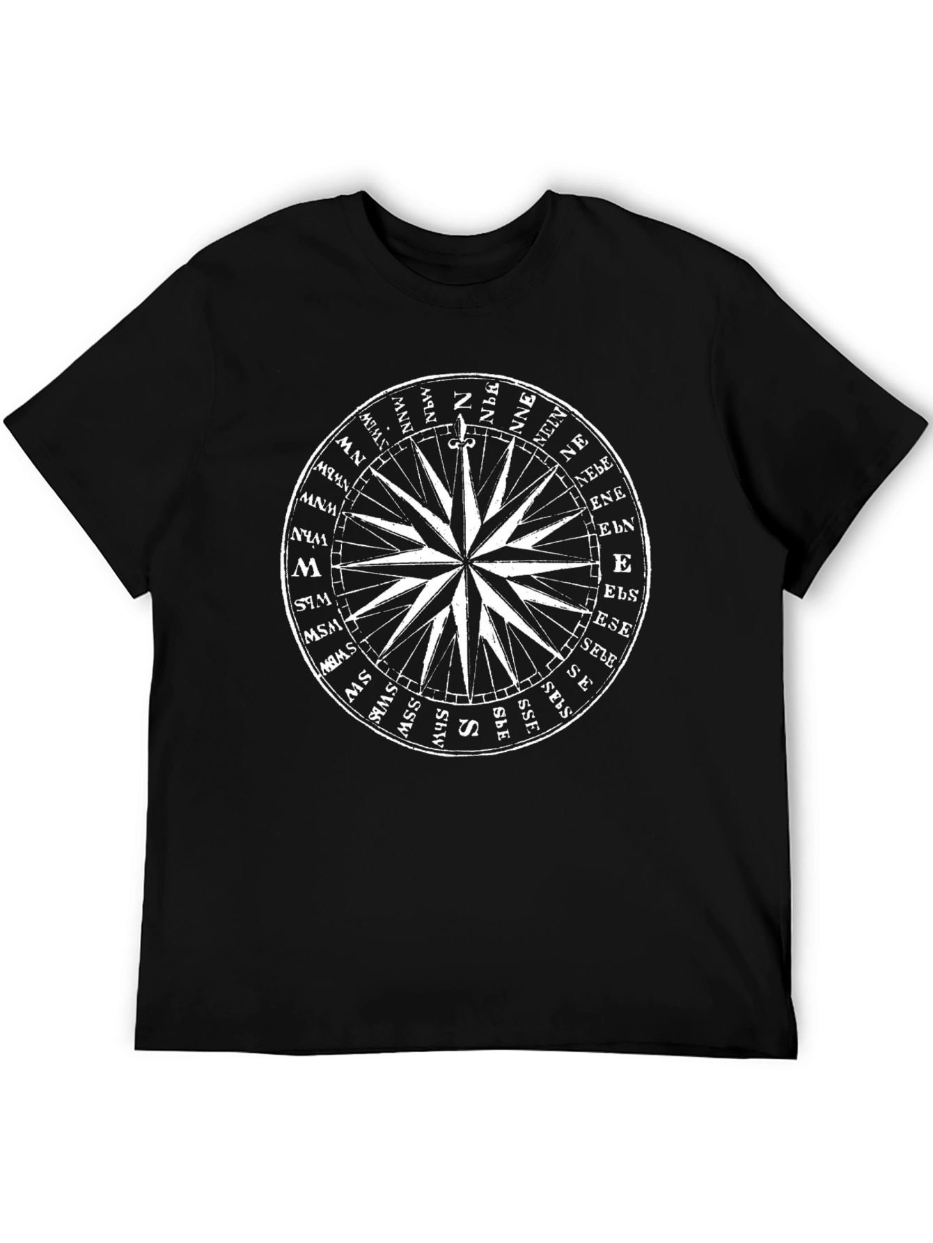 Compass Rose Graphic T-Shirt - Stylish Nautical Design