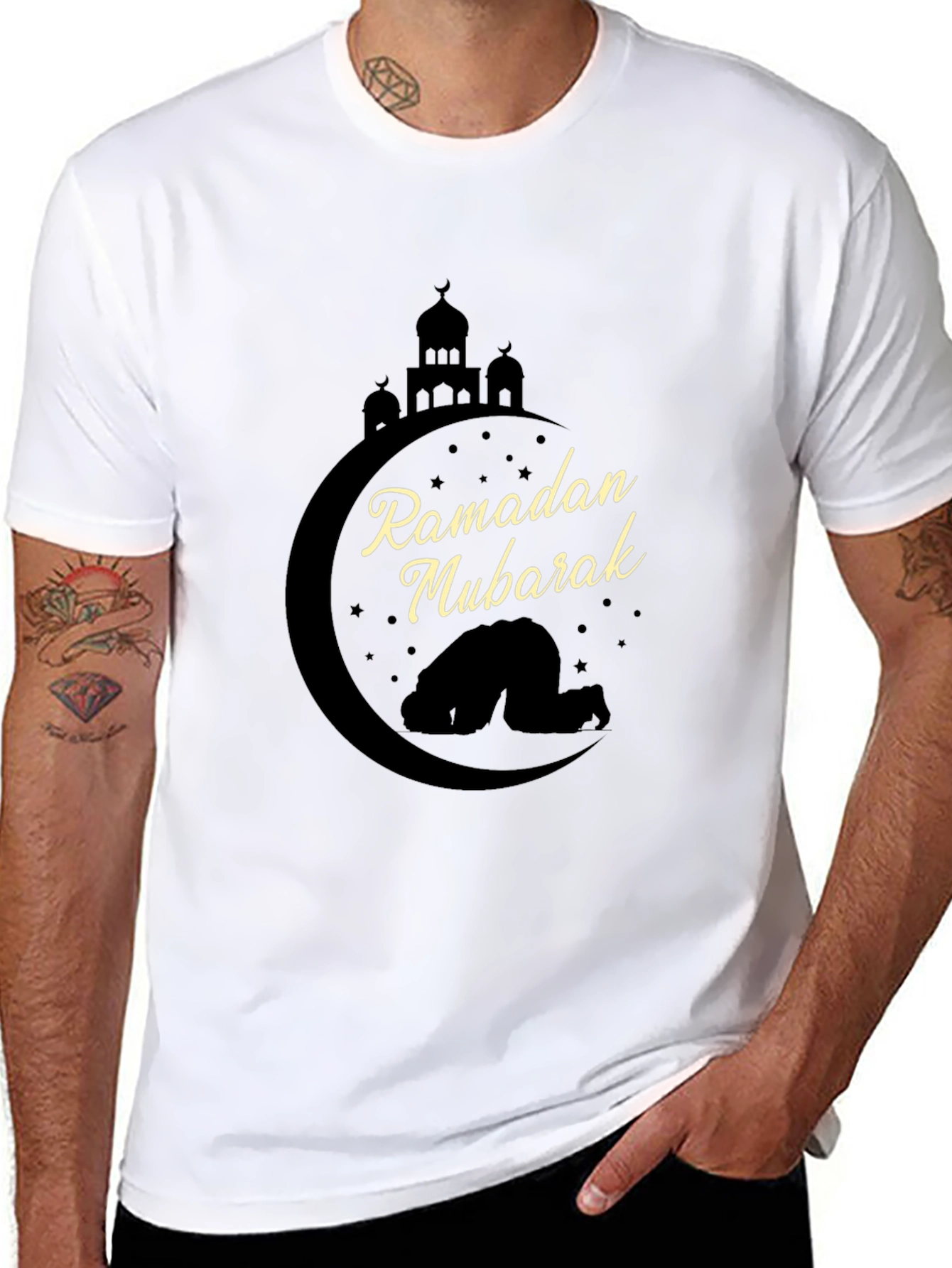 Ramadan Mubarak Black T-Shirt