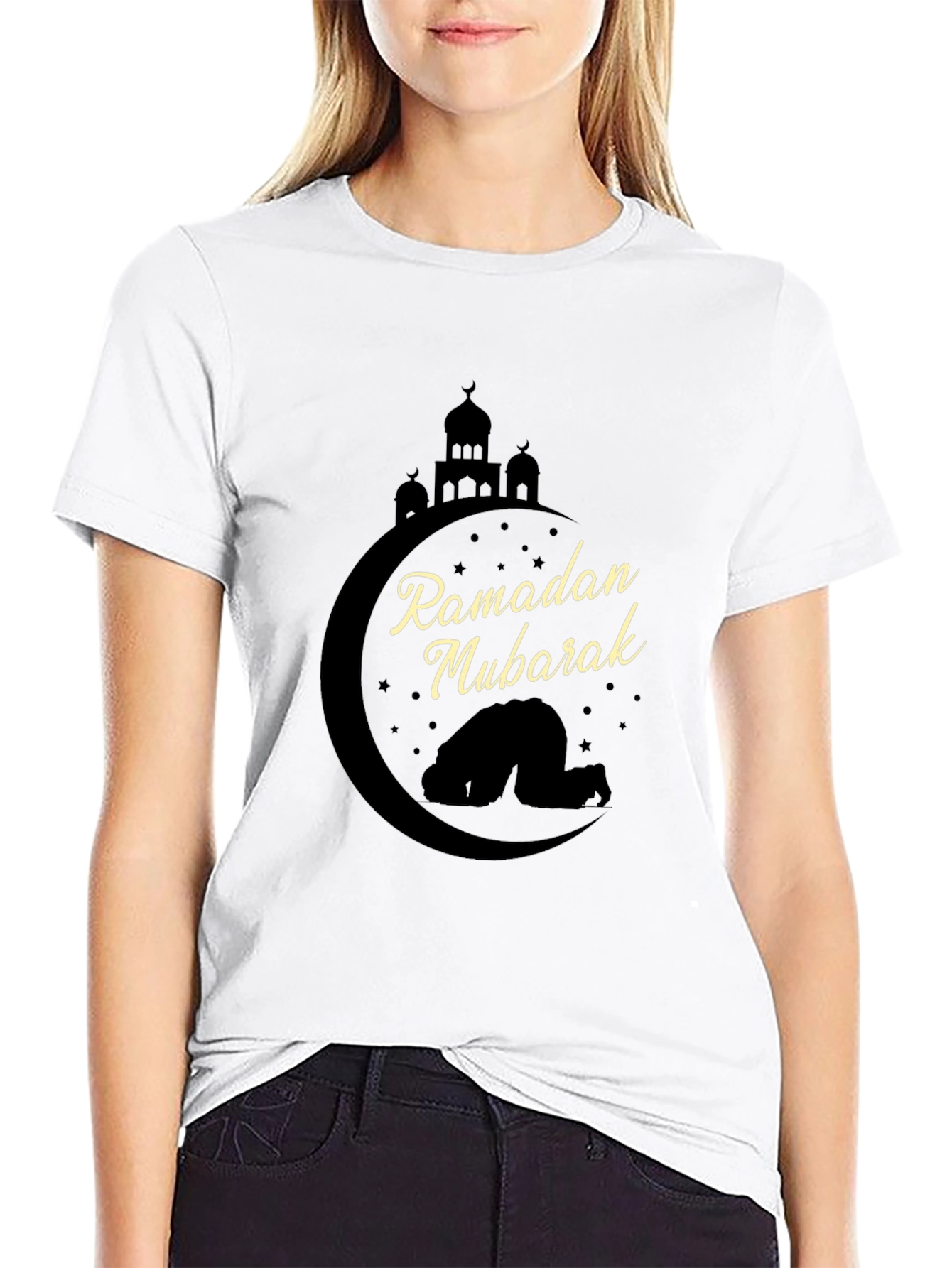 Ramadan Mubarak Black T-Shirt