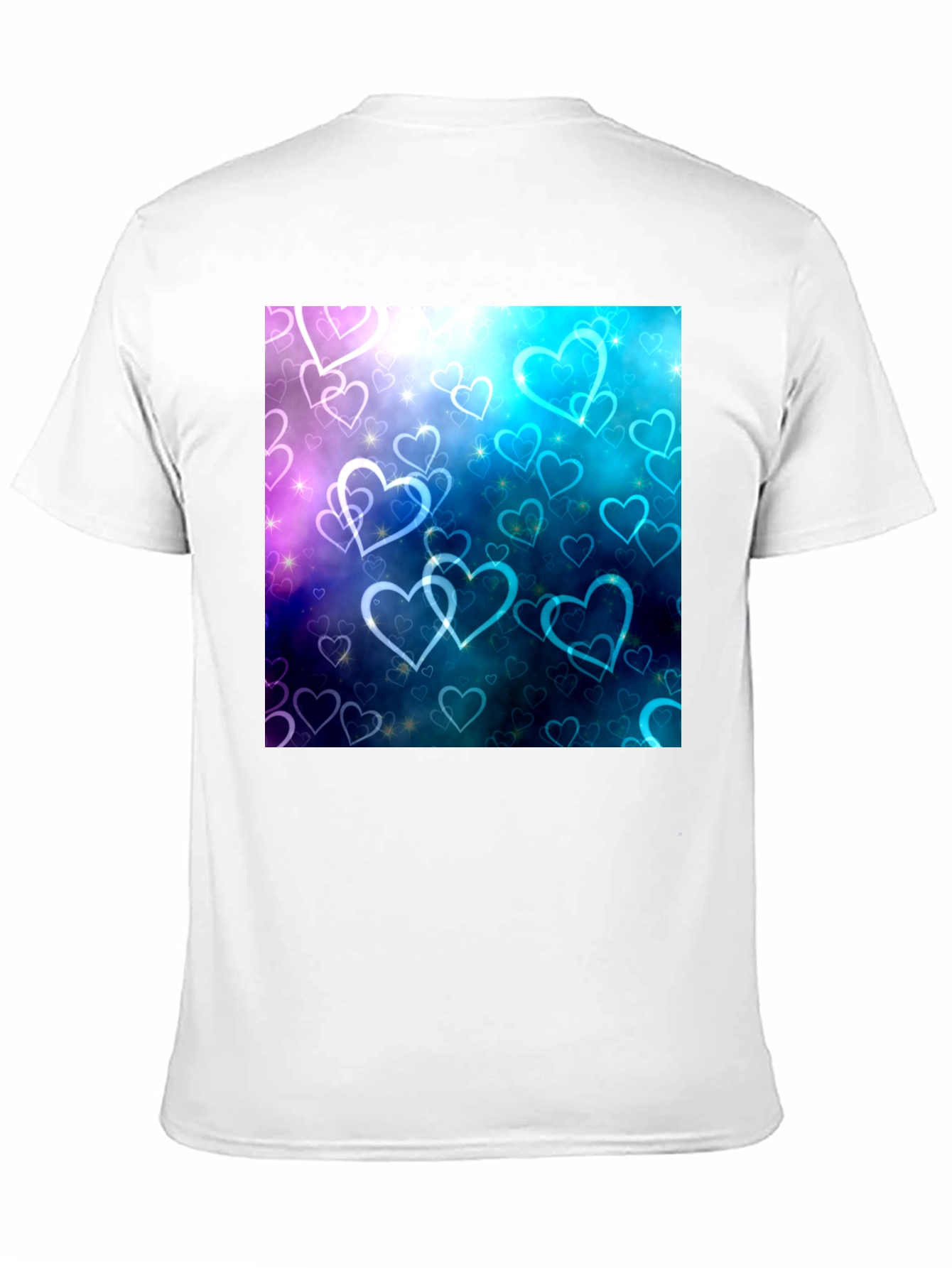 Hearts Design Black T-Shirt