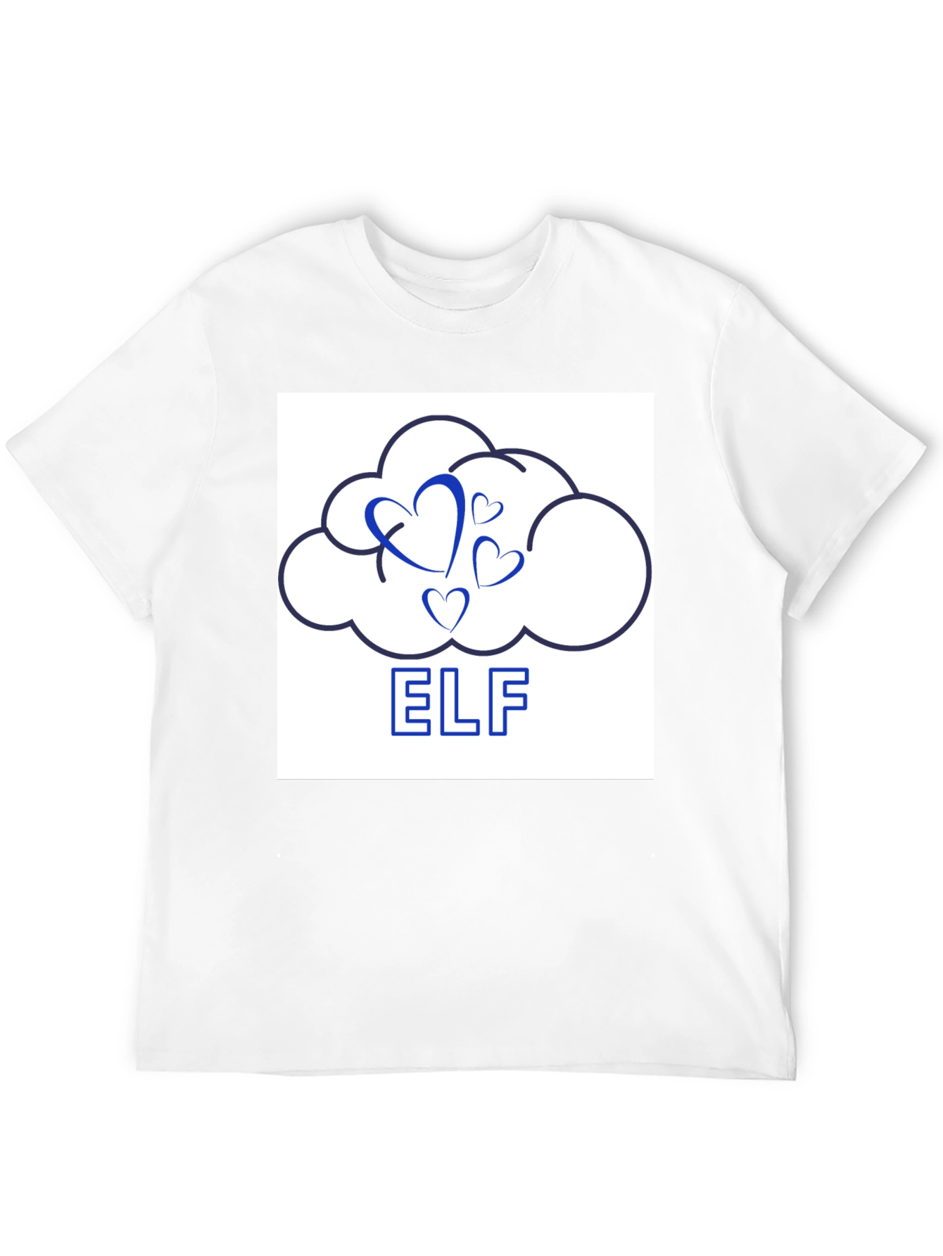 Cloud Hearts ELF Graphic T-Shirt - Modern Design