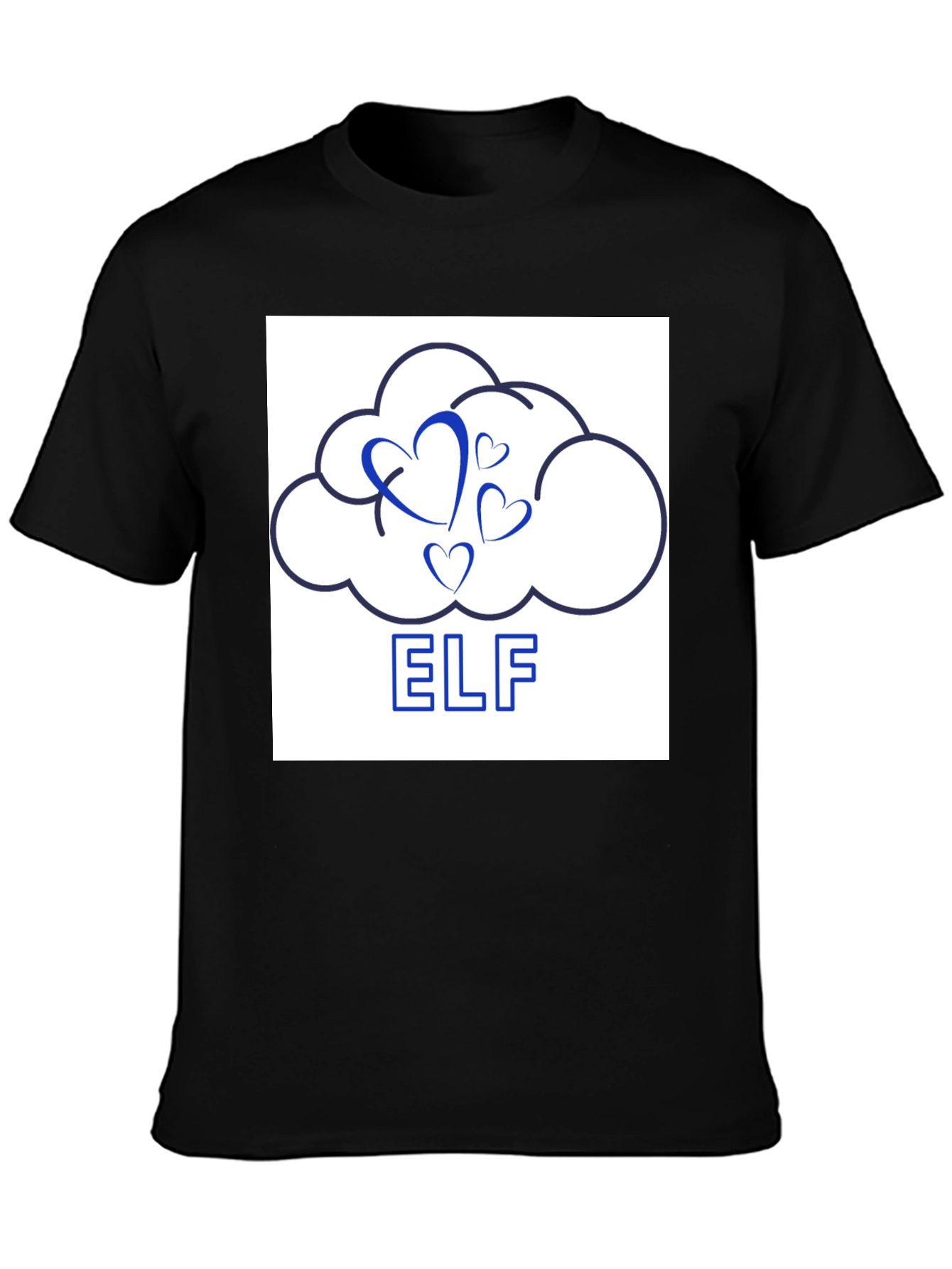 Cloud Hearts ELF Graphic T-Shirt - Modern Design