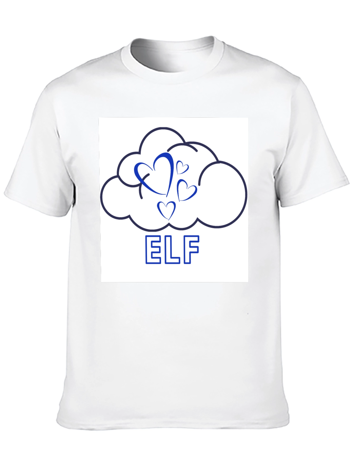 Cloud Hearts ELF Graphic T-Shirt - Modern Design