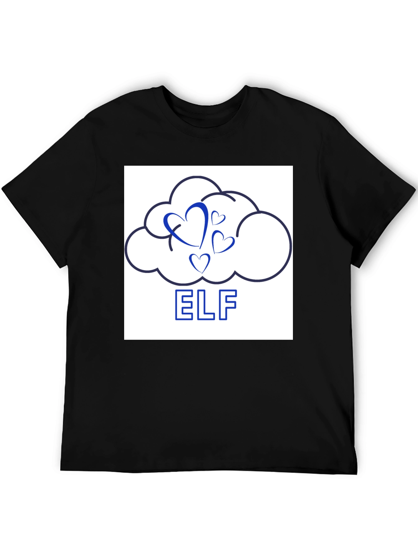 Cloud Hearts ELF Graphic T-Shirt - Modern Design