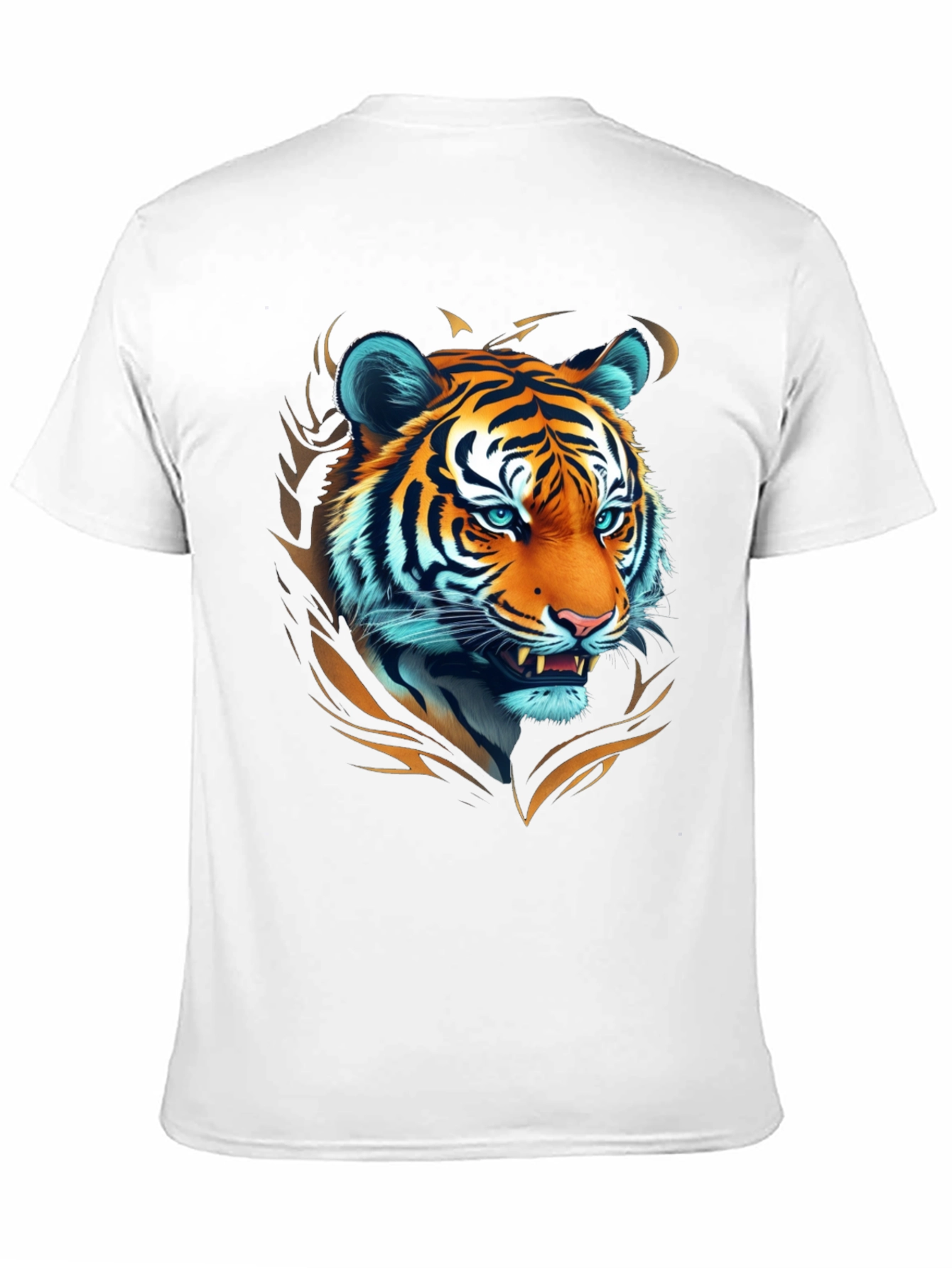 Bold Tiger Graphic Tee - Premium Black Cotton