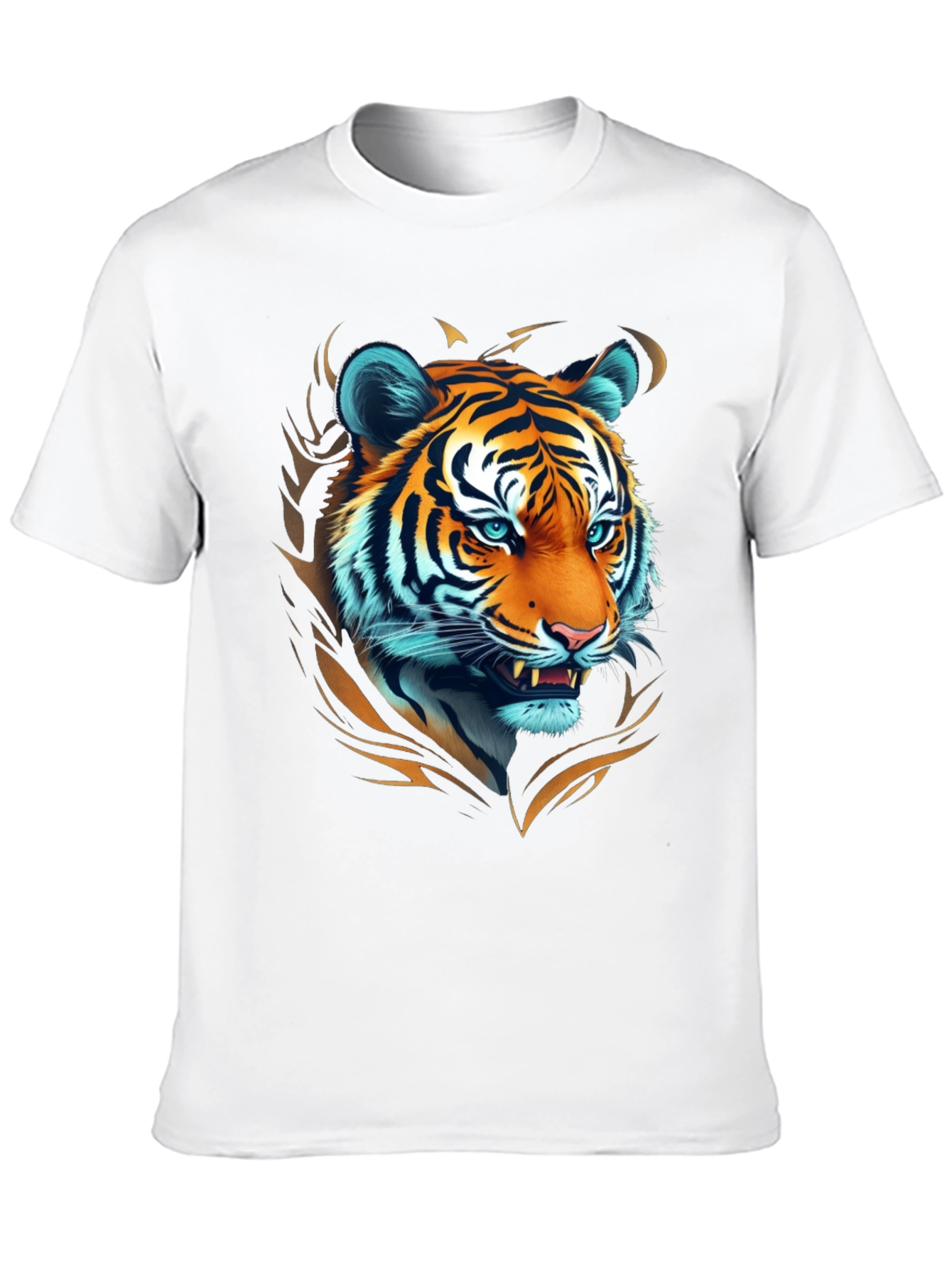 Bold Tiger Graphic Tee - Premium Black Cotton