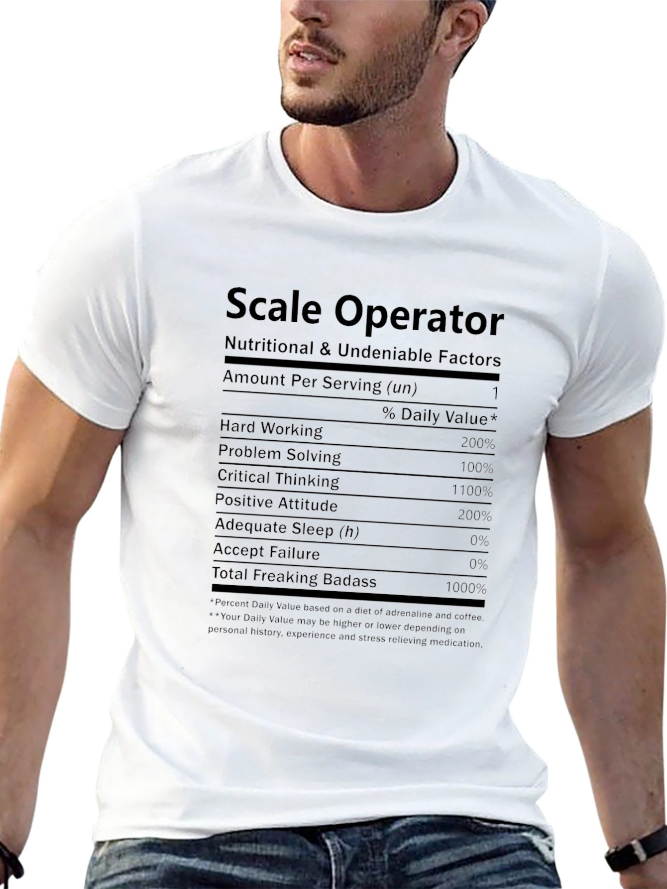 Scale Operator Nutritional Facts T-Shirt