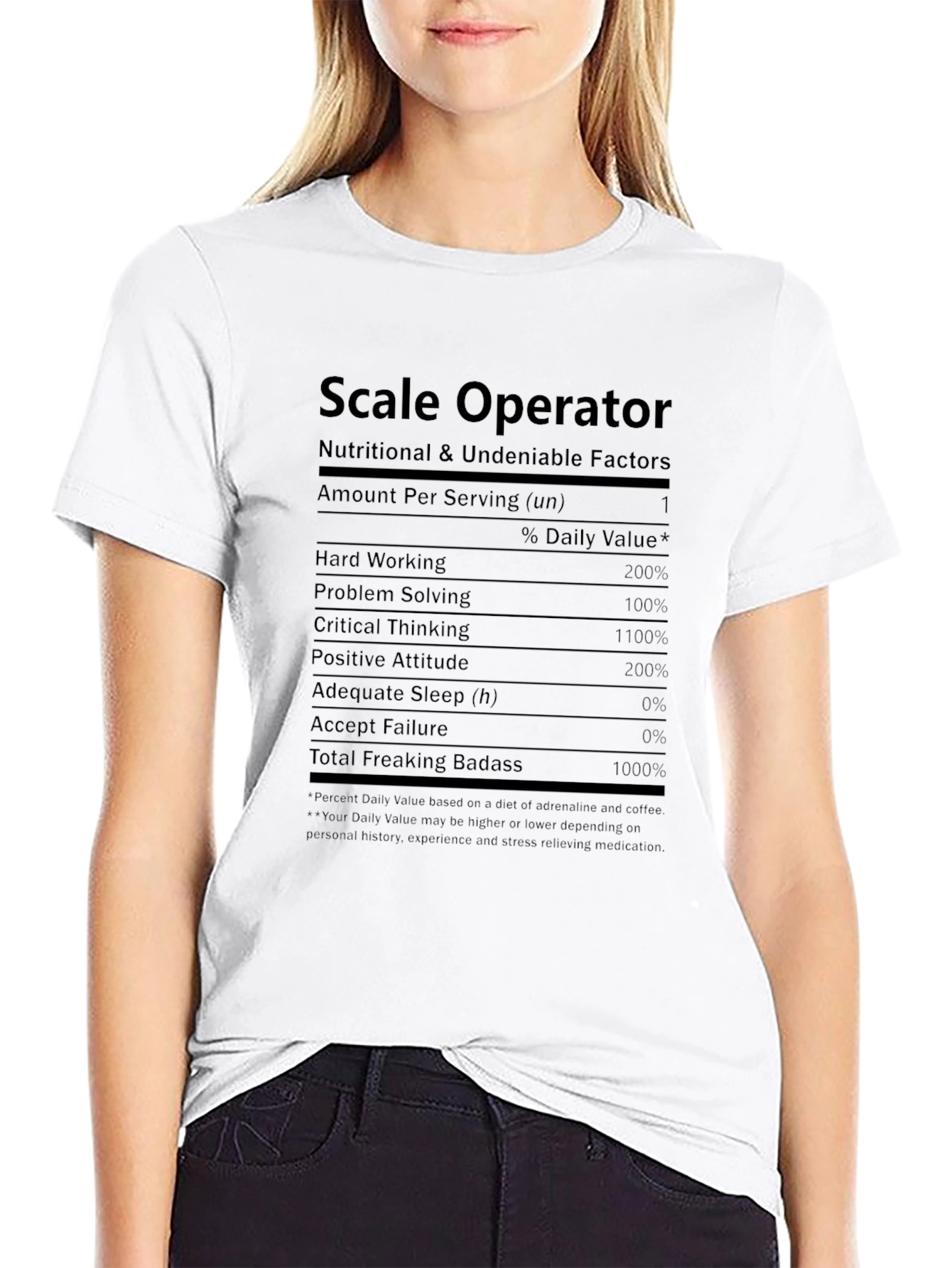 Scale Operator Nutritional Facts T-Shirt