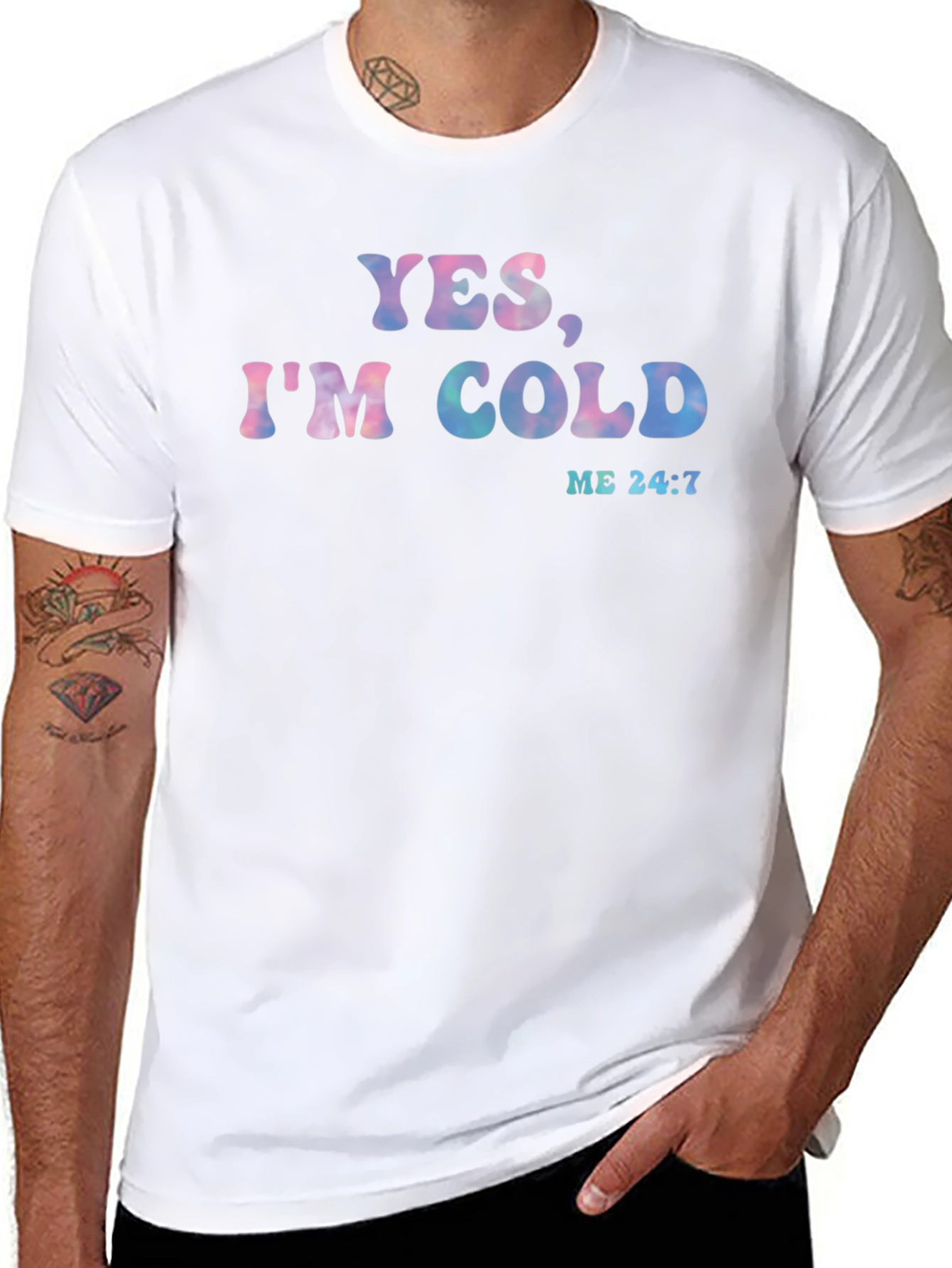 Yes Im Cold Graphic Tee - Soft Cotton Blend