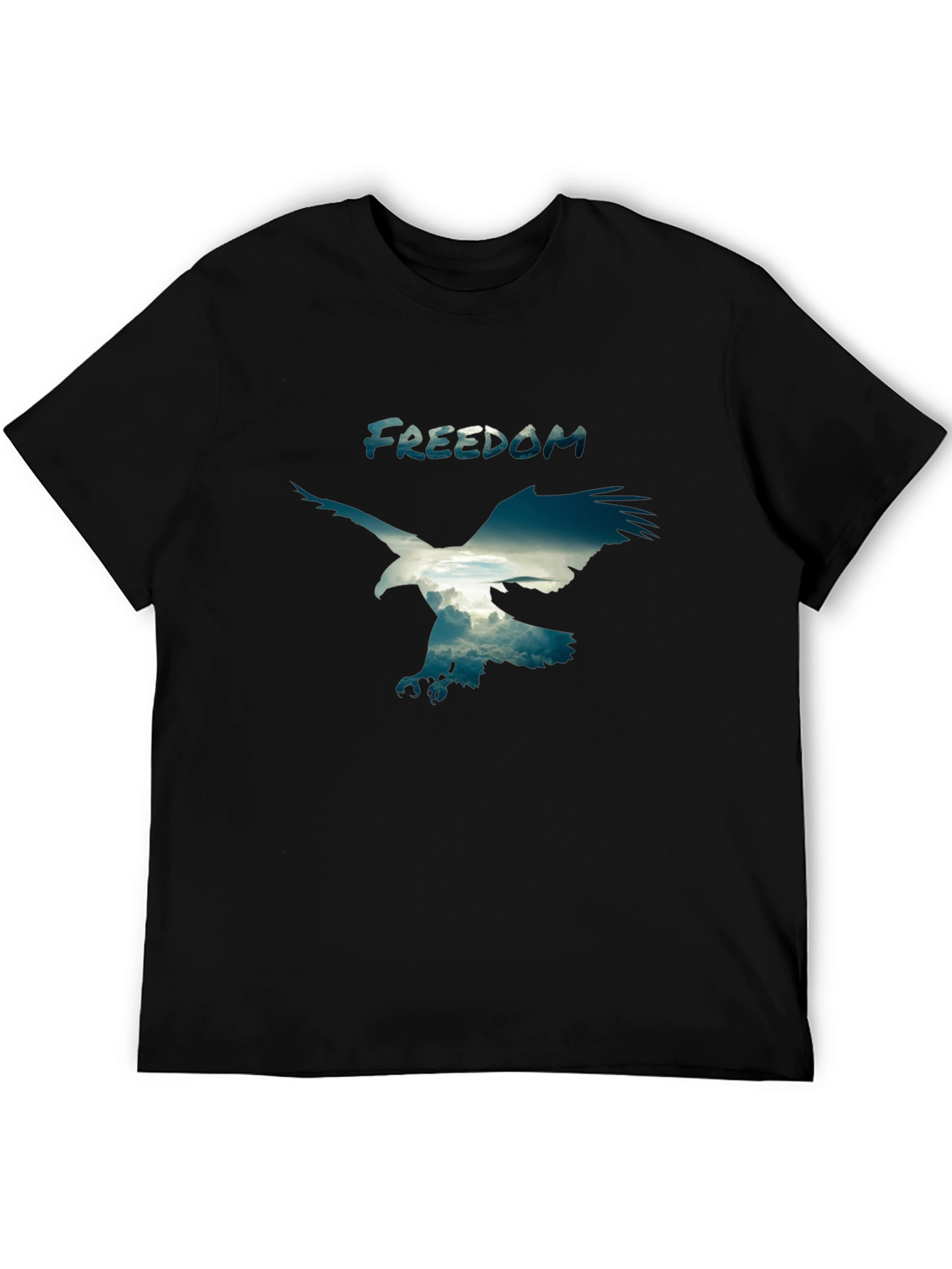 Freedom Eagle Graphic Black T-Shirt