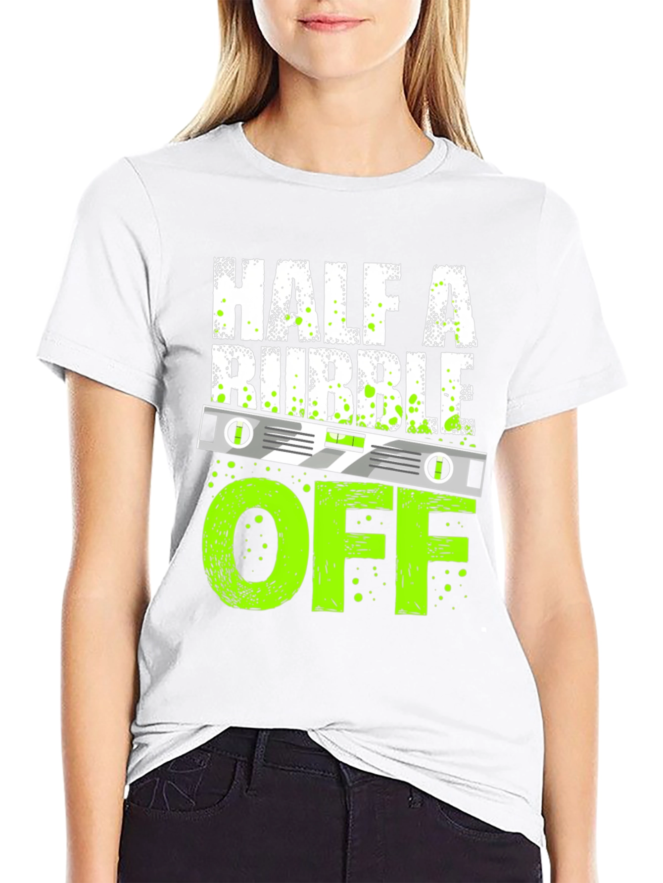 Half A Bubble Off T-Shirt - Funny Construction Tee