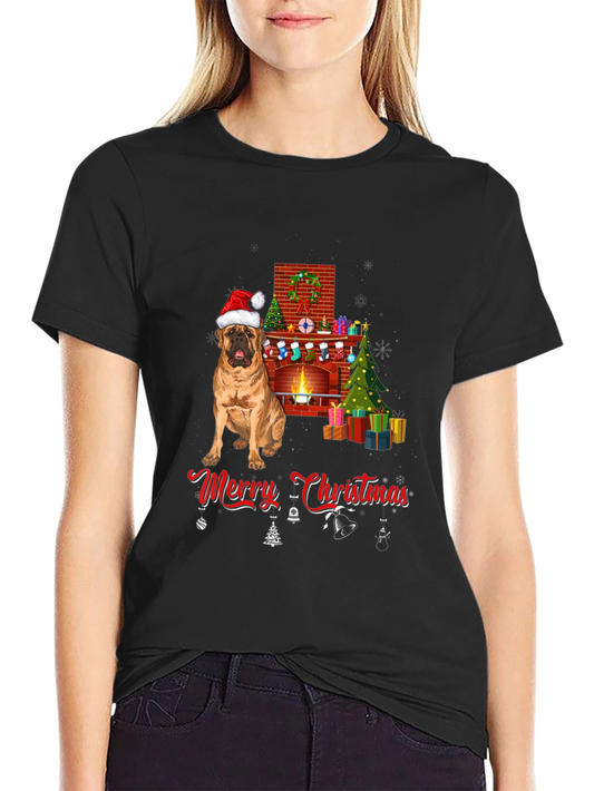 Dog Breed Christmas Fireplace T-Shirt
