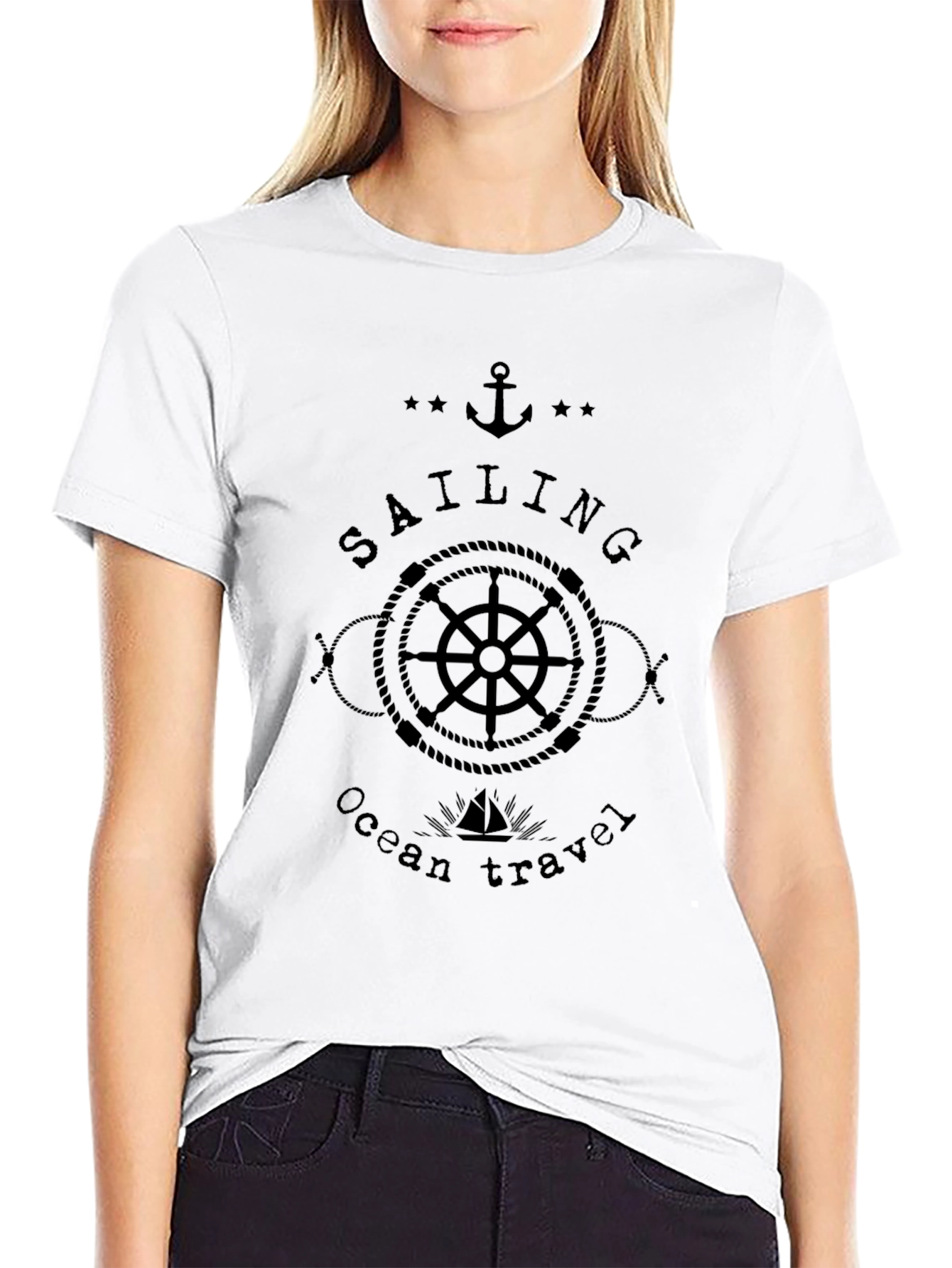 Sailing Ocean Travel Graphic T-Shirt