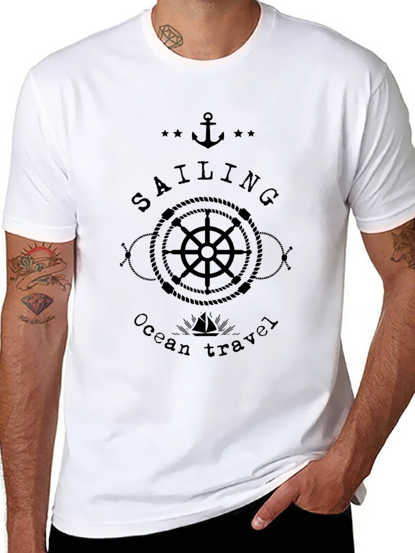 Sailing Ocean Travel Graphic T-Shirt