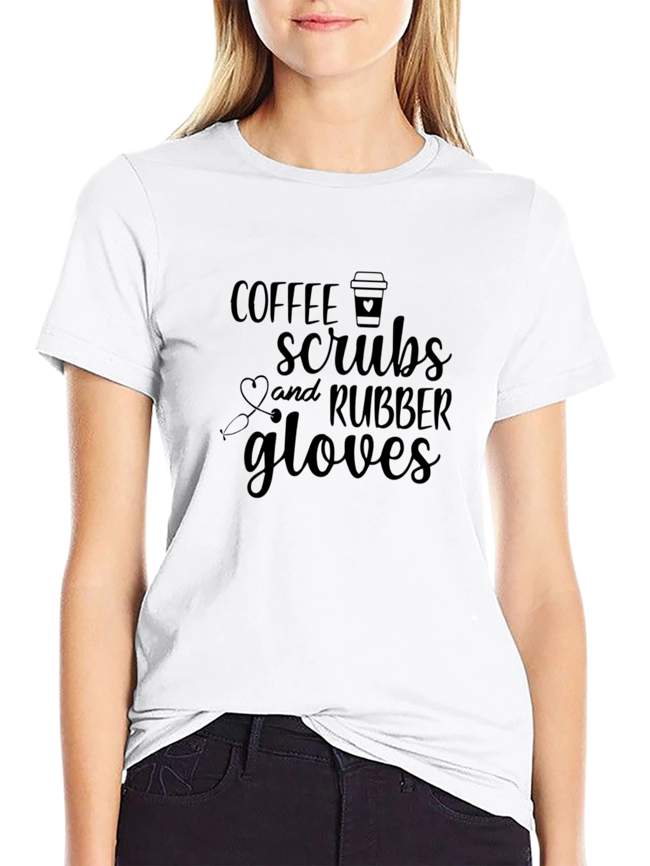 Coffee Scrubs Rubber Gloves Graphic T-Shirt