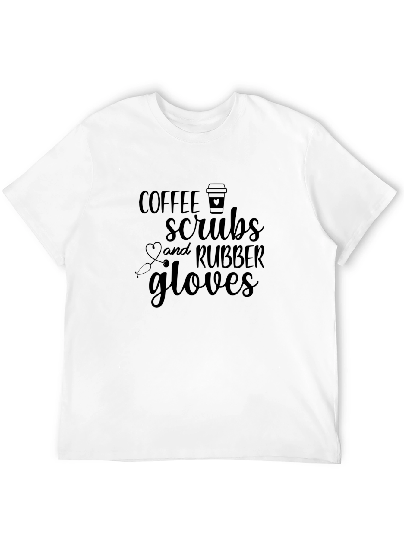 Coffee Scrubs Rubber Gloves Graphic T-Shirt