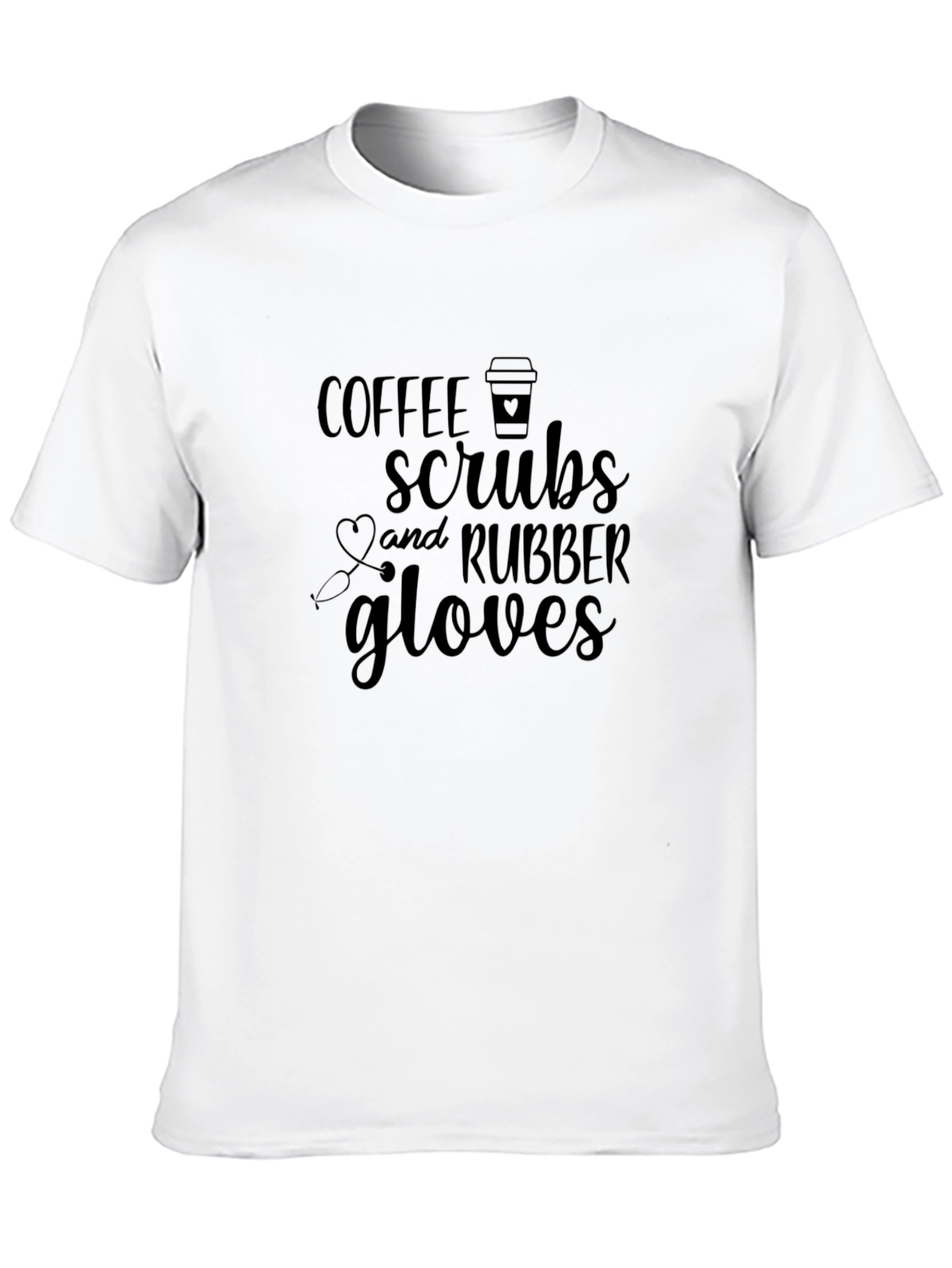 Coffee Scrubs Rubber Gloves Graphic T-Shirt