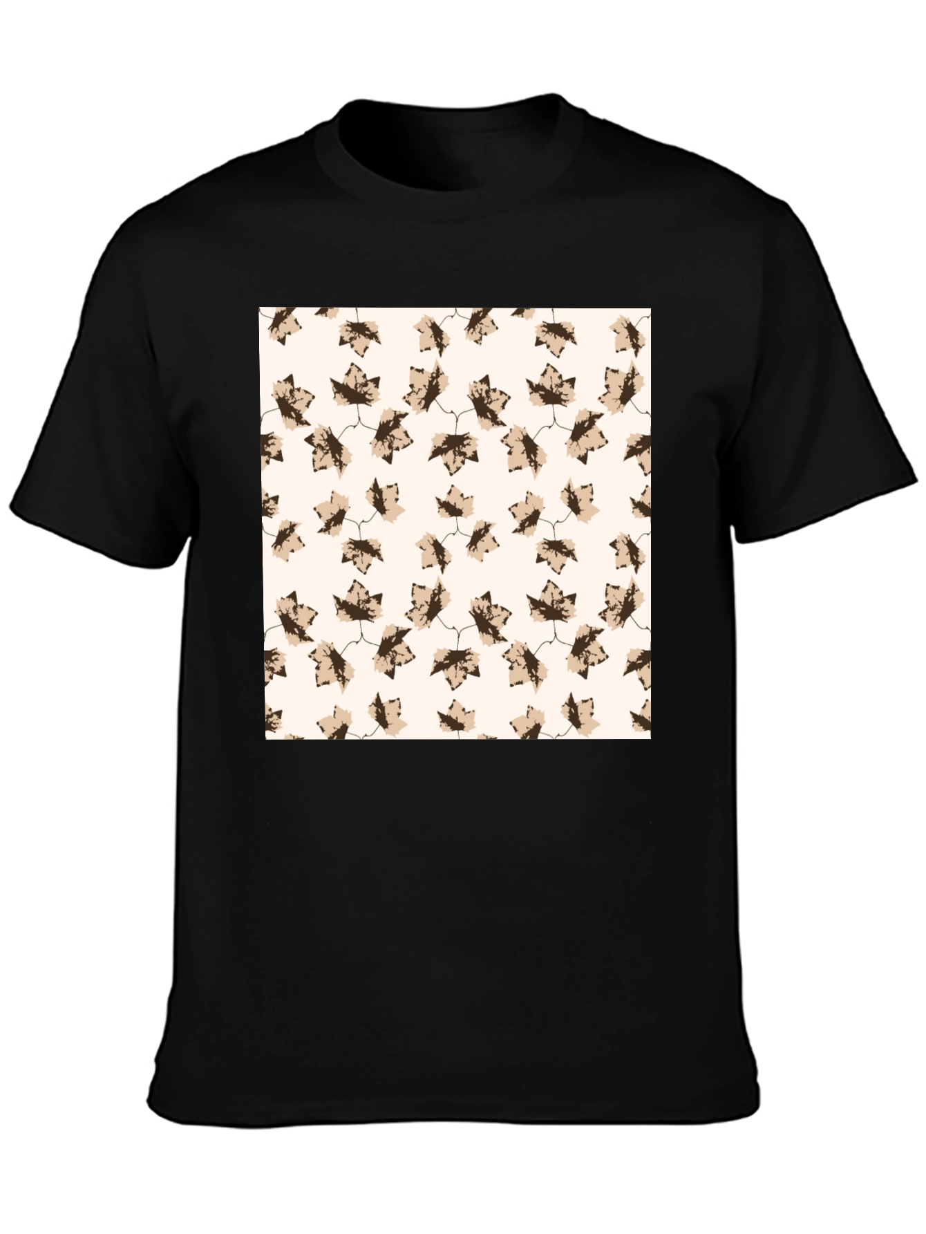 Autumn Leaf Print Crew Neck Tee