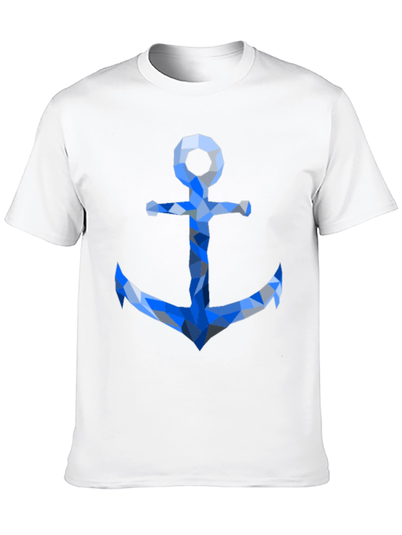 Geometric Anchor Graphic Tee - Black Casual Shirt