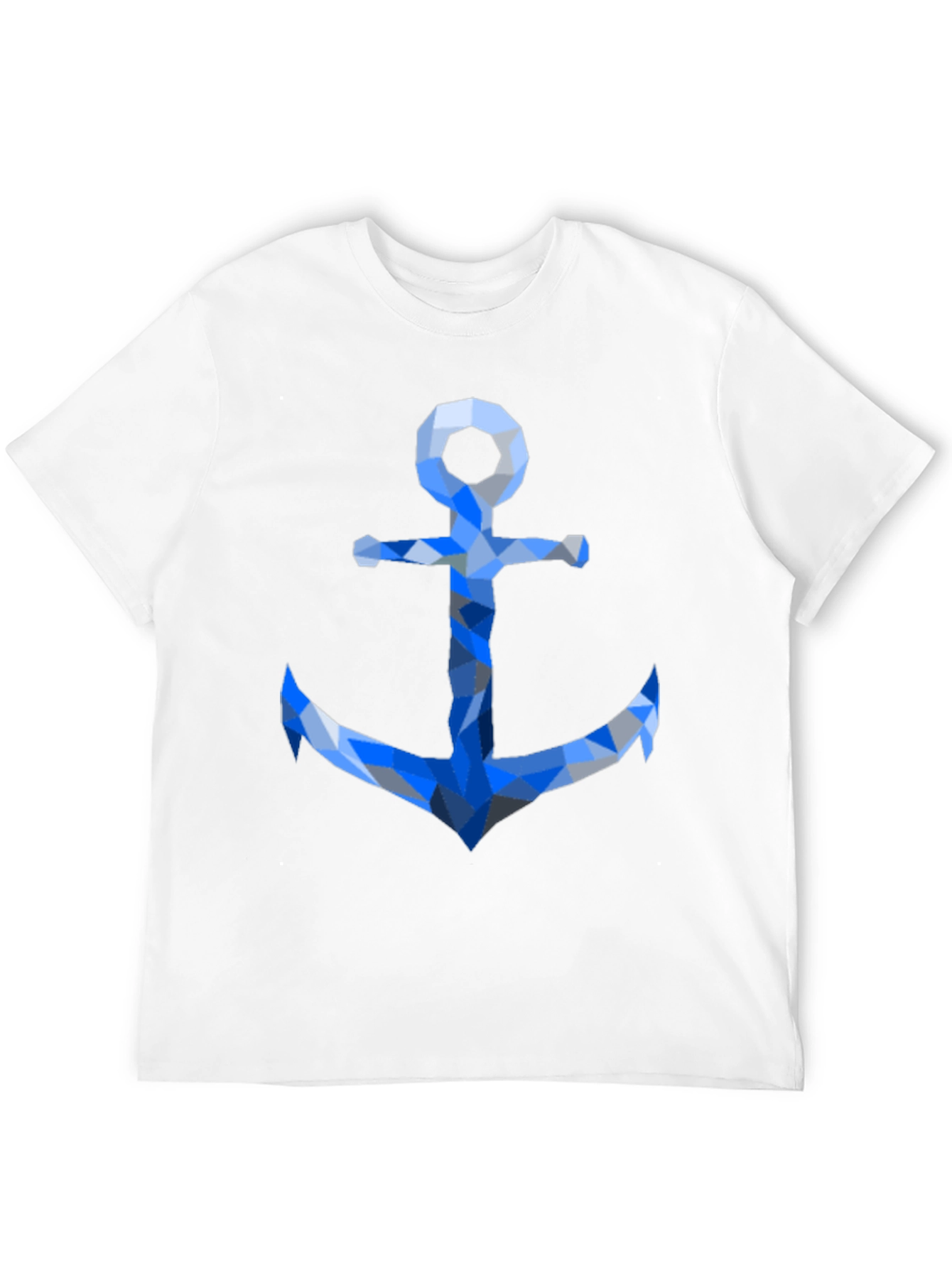 Geometric Anchor Graphic Tee - Black Casual Shirt