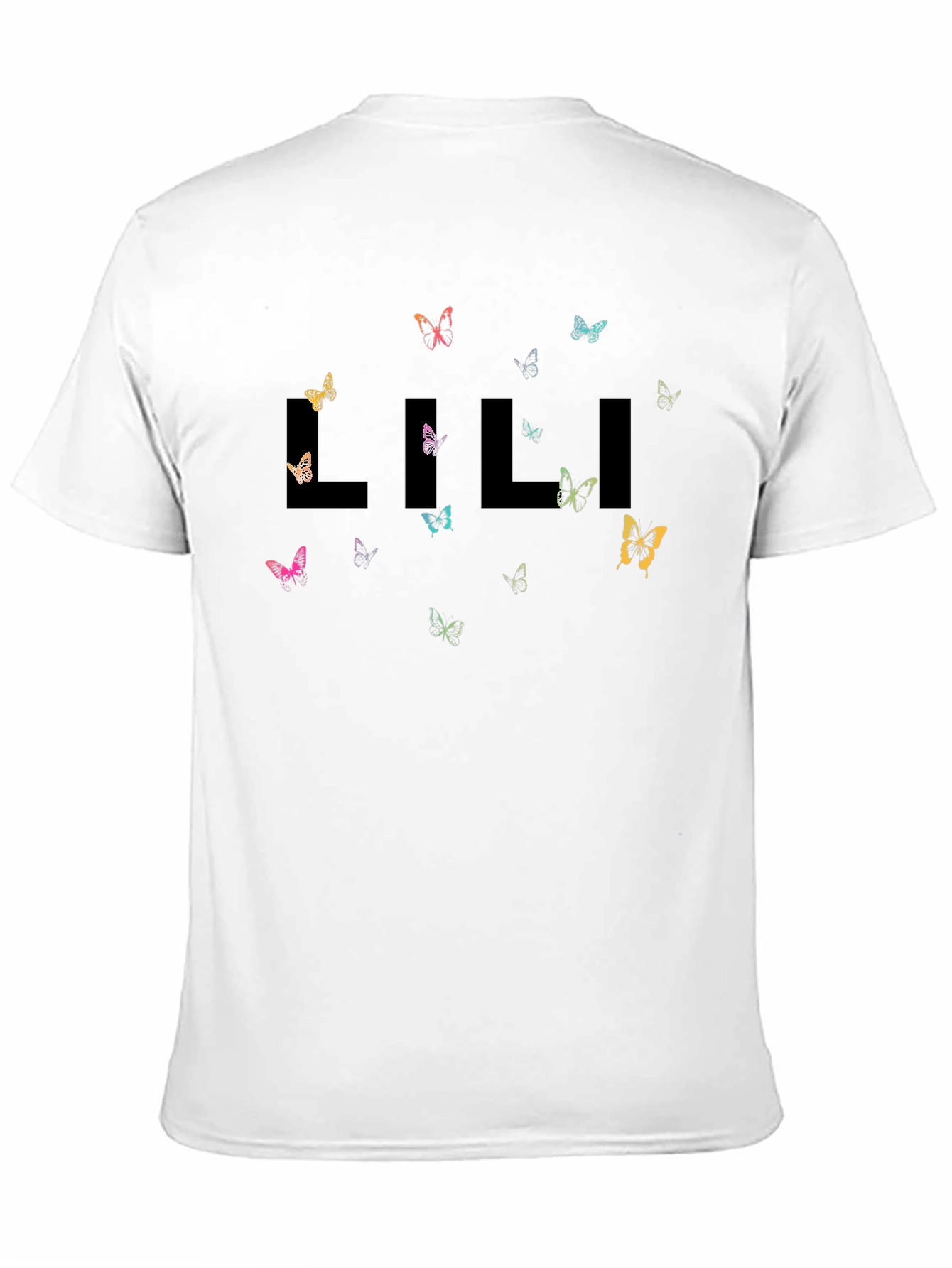 Lili Butterfly Graphic Black T-Shirt
