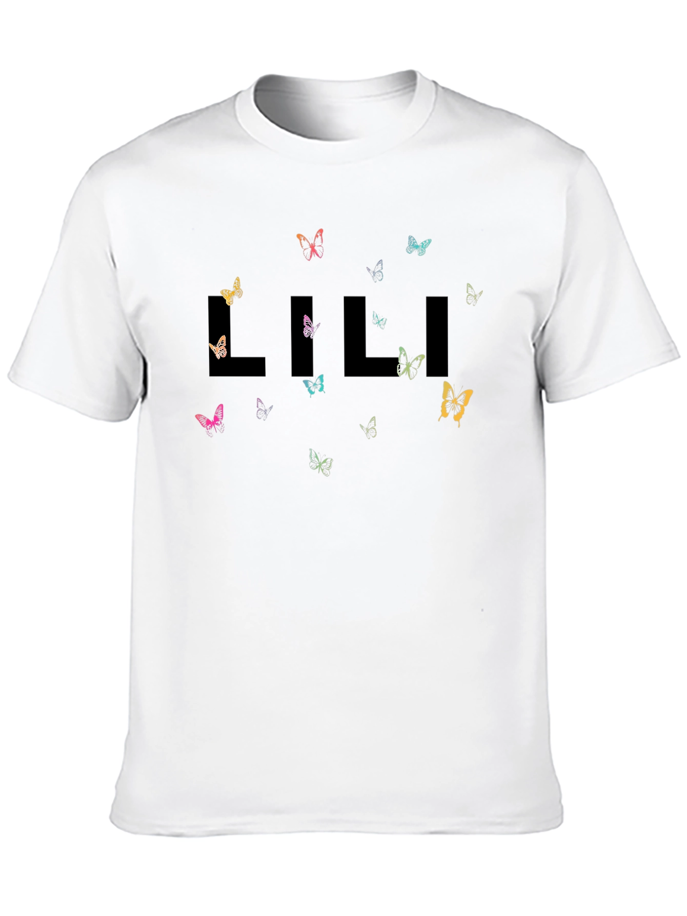 Lili Butterfly Graphic Black T-Shirt