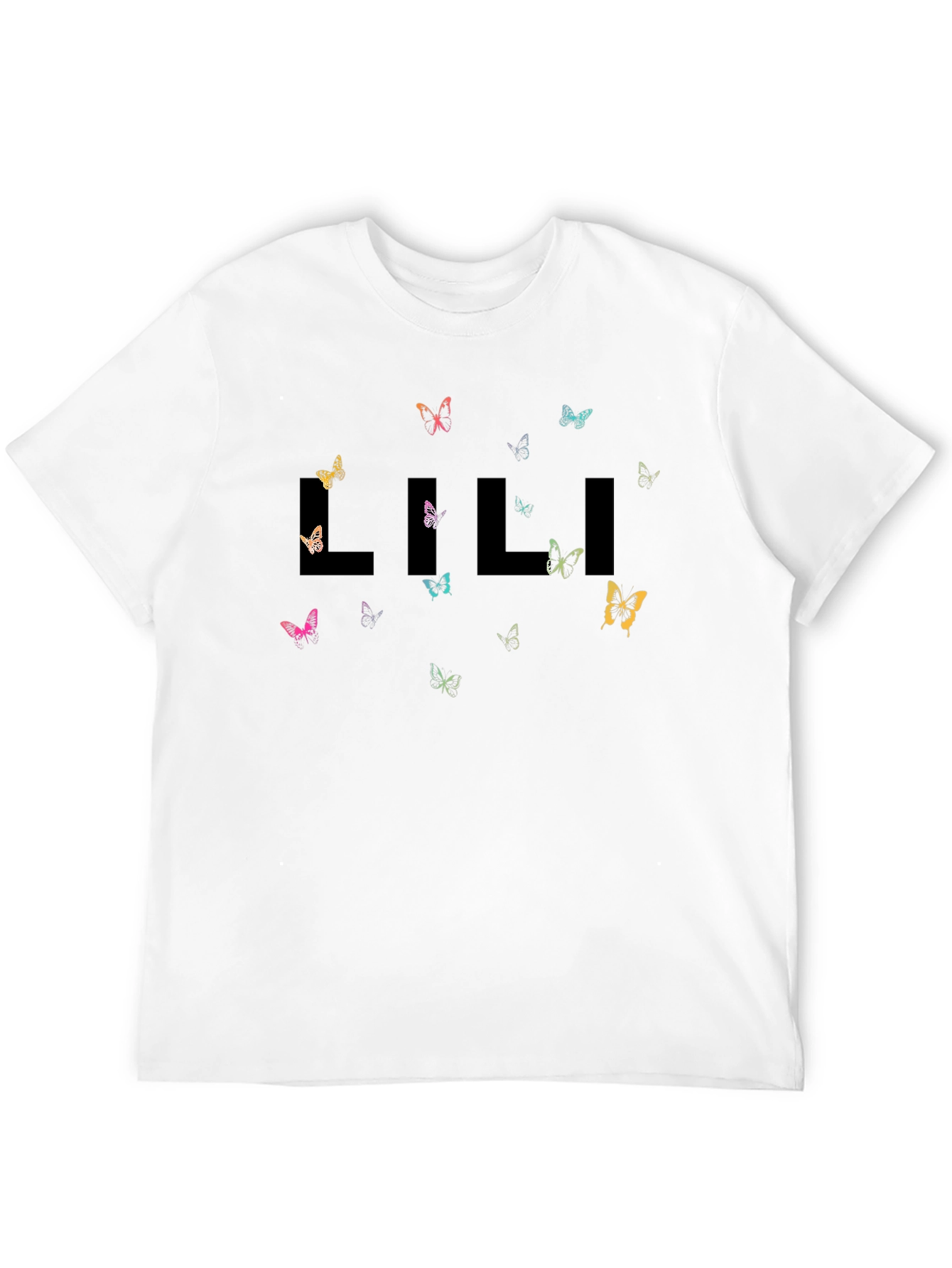 Lili Butterfly Graphic Black T-Shirt
