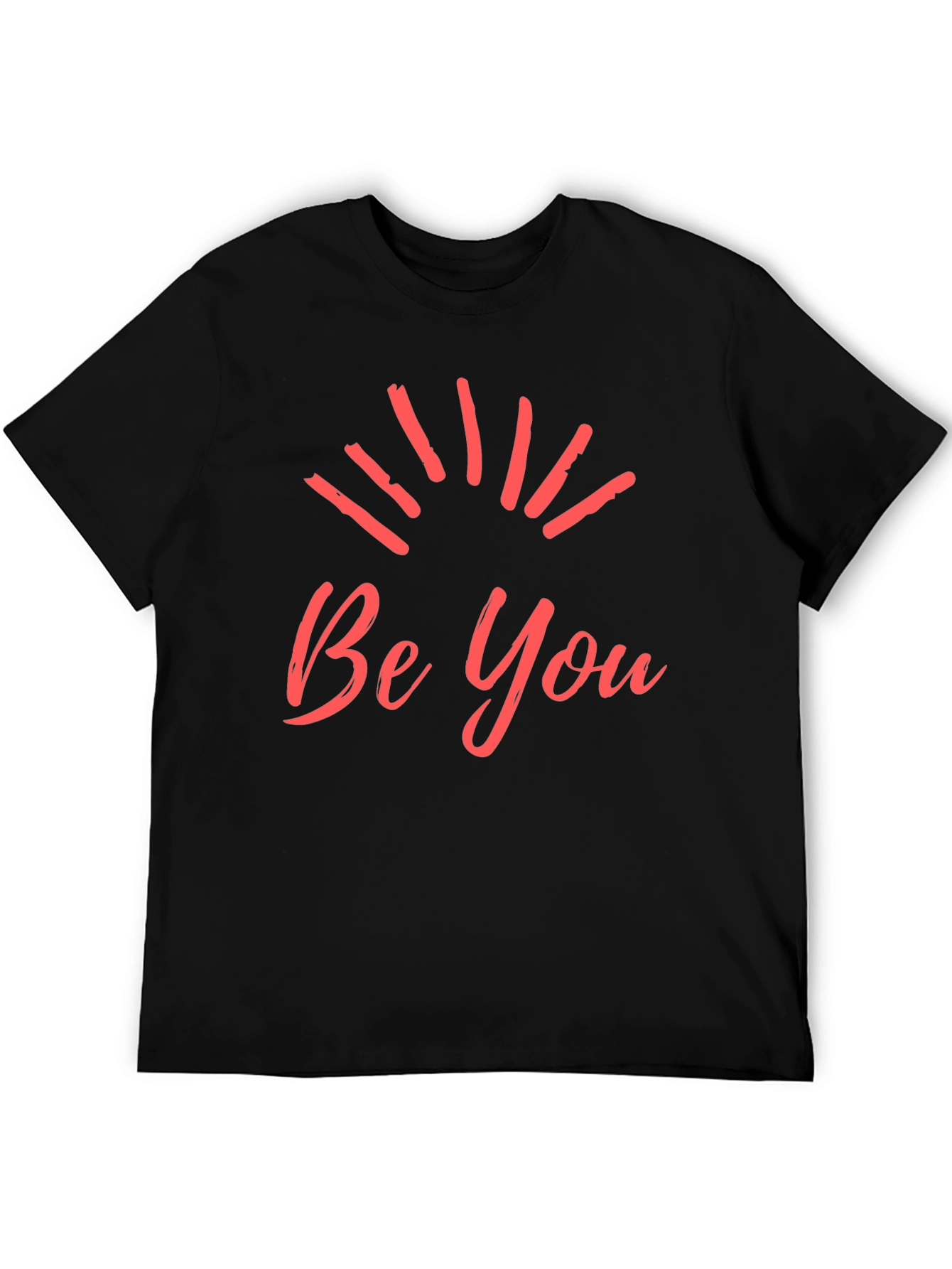 Be You Graphic Tee - Black Cotton Comfort